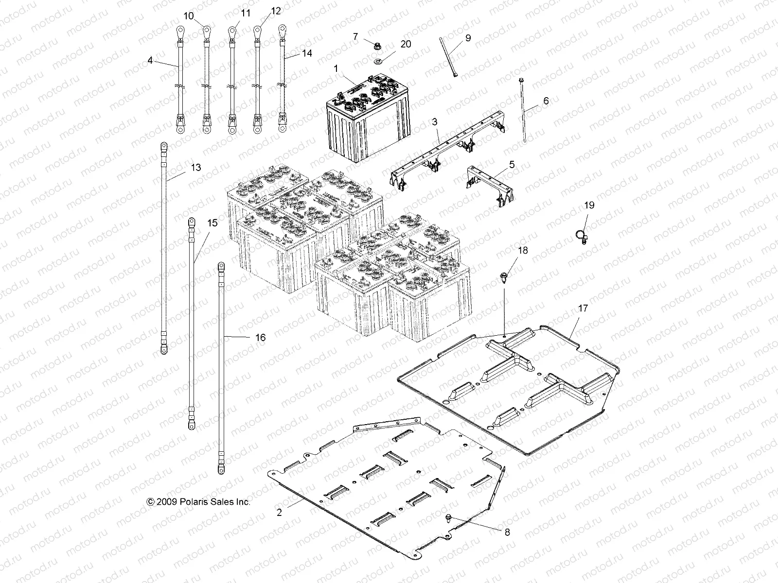 ELECTRICAL | ELECTRICAL, BATTERY - R10RC08GA/GH/FA/FH (49LEVBATTERY10SDW)