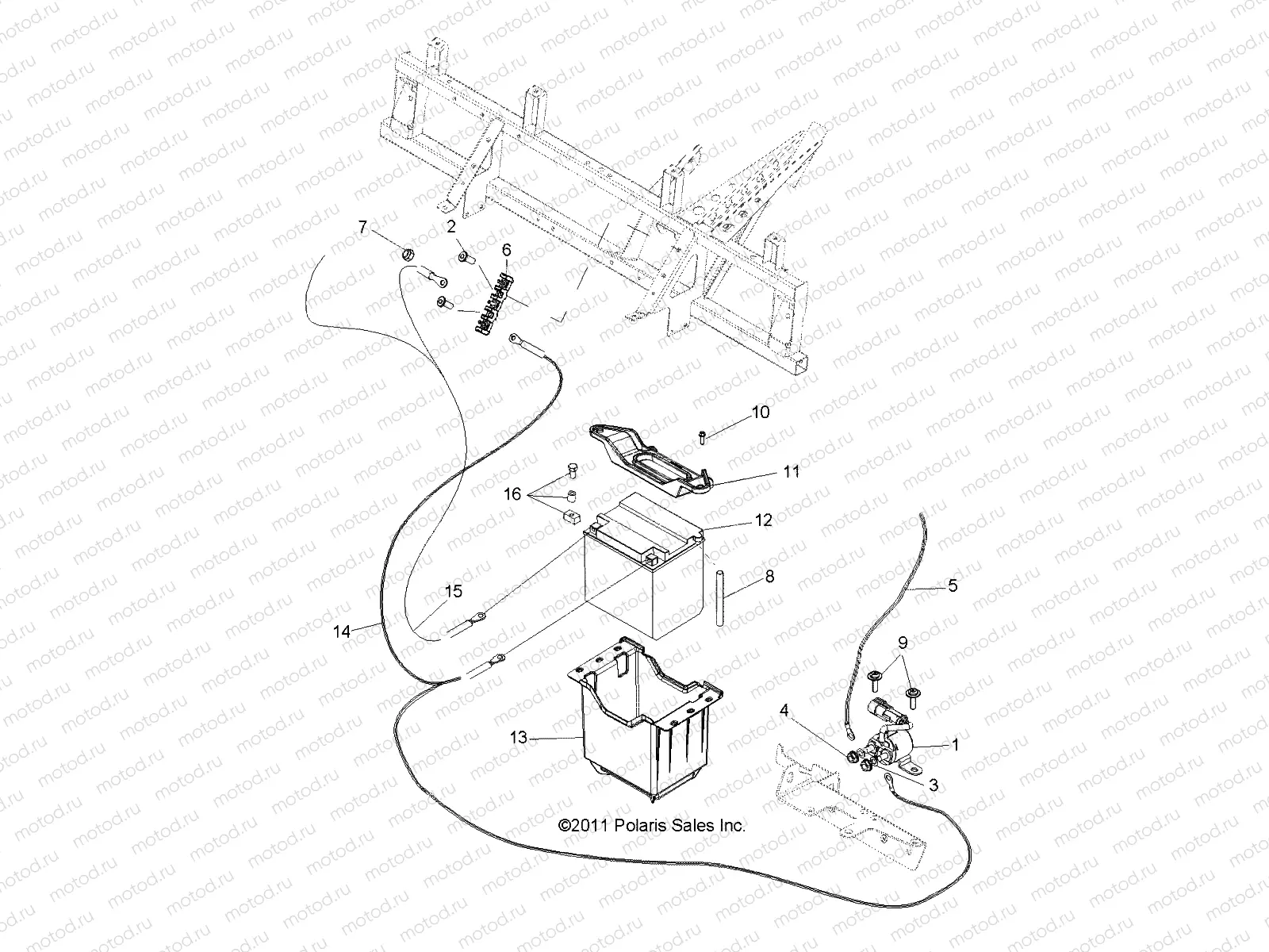 ELECTRICAL | ELECTRICAL, BATTERY - R13WH50AG/AH/AR/AX (49RGRBATTERY12500CREW)