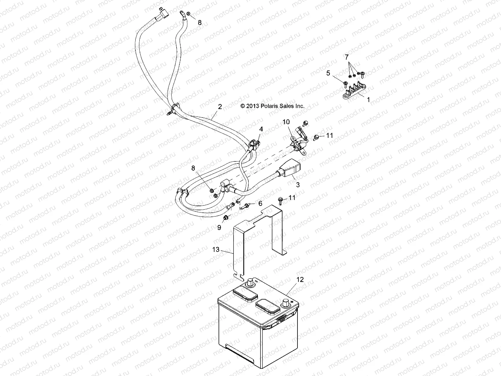 ELECTRICAL | ELECTRICAL, BATTERY - R14WH88A/9EA ALL OPTIONS (49RGRBATTERY14CREW)