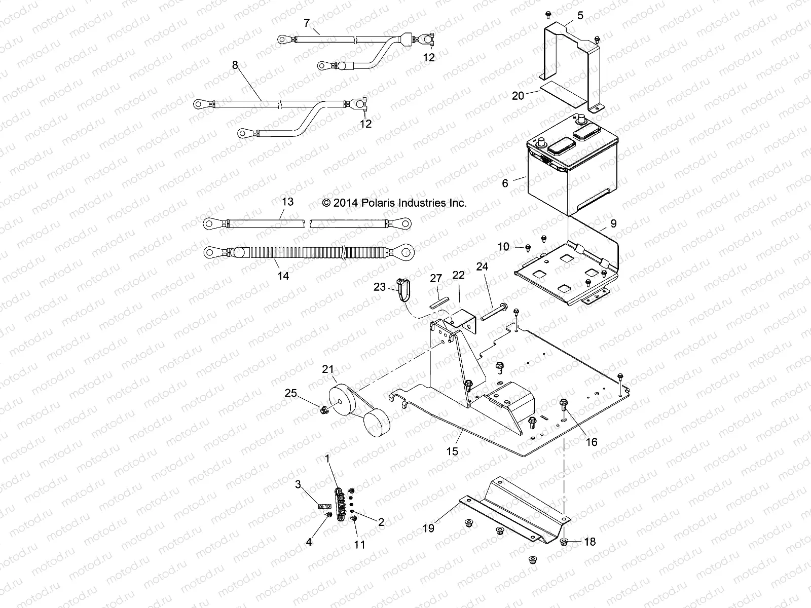 ELECTRICAL | ELECTRICAL, BATTERY - R14WH9EMD (49RGRBATTERY14HIP)