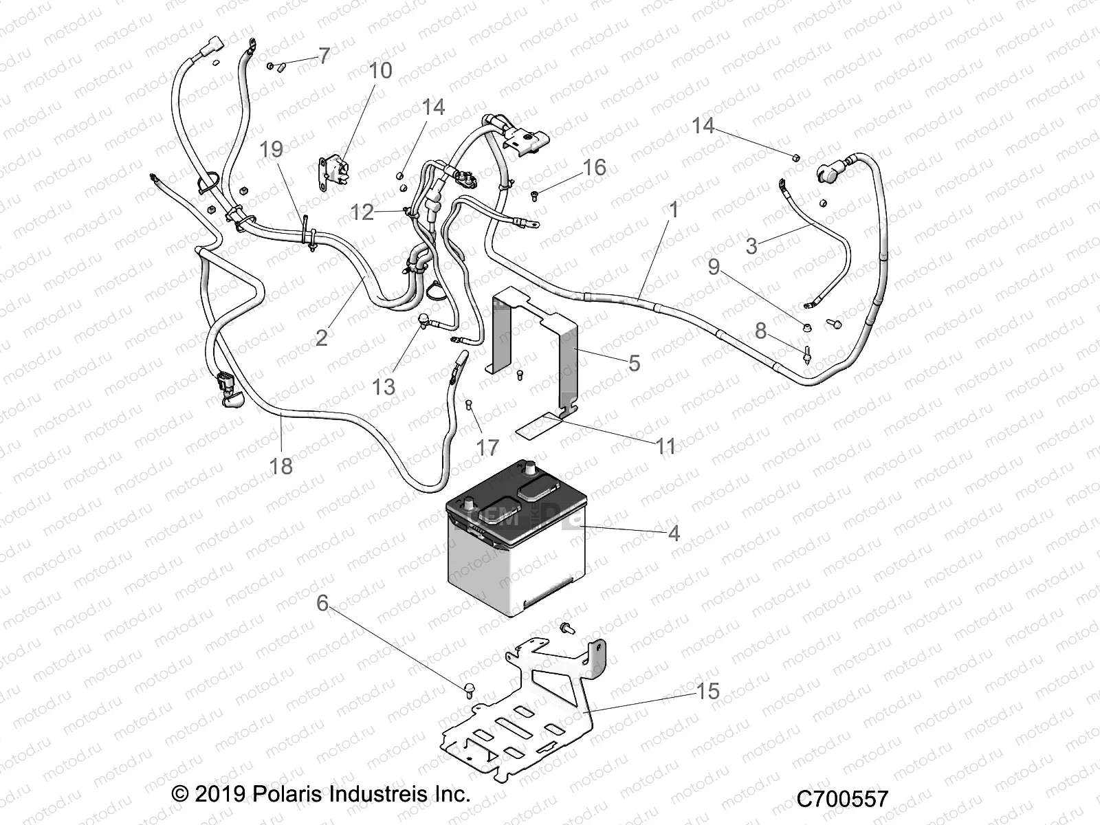 ELECTRICAL | ELECTRICAL, BATTERY - R19RRU99/A/B (C700557)