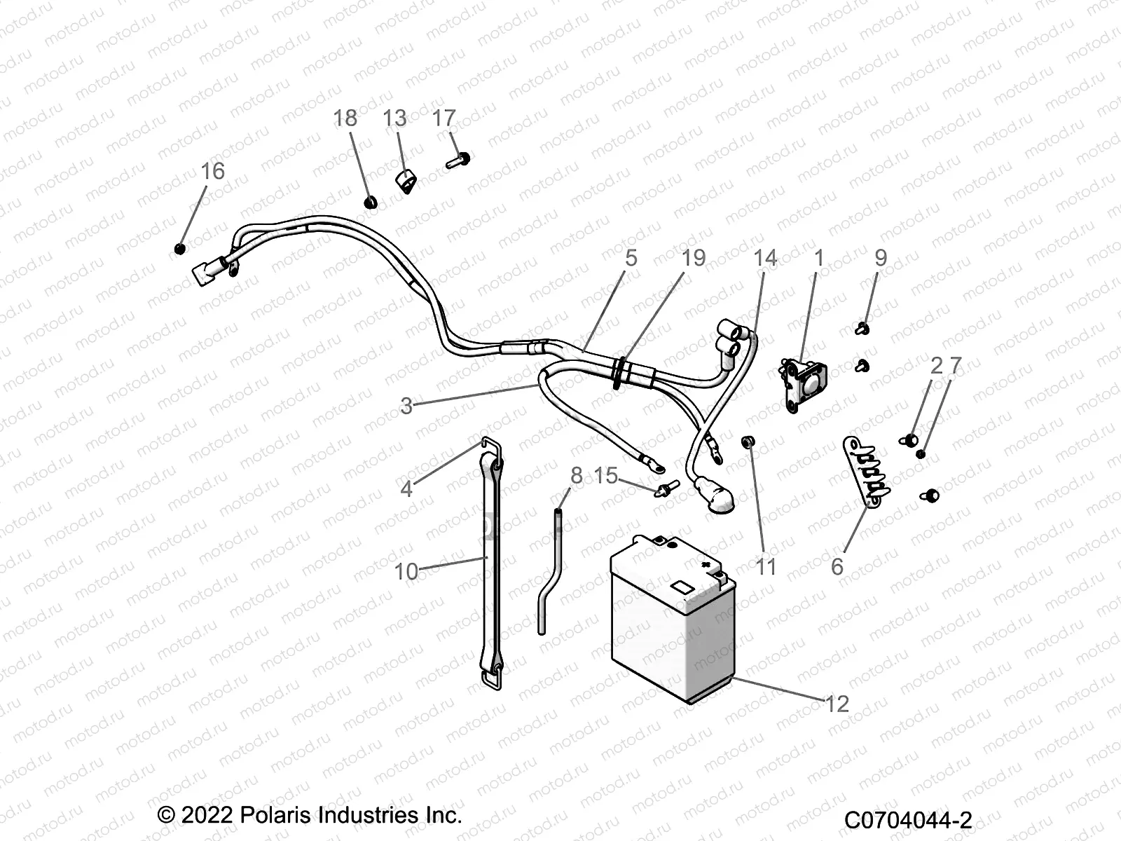 ELECTRICAL | ELECTRICAL, BATTERY - R22CDA57A1 (C0704044-2)