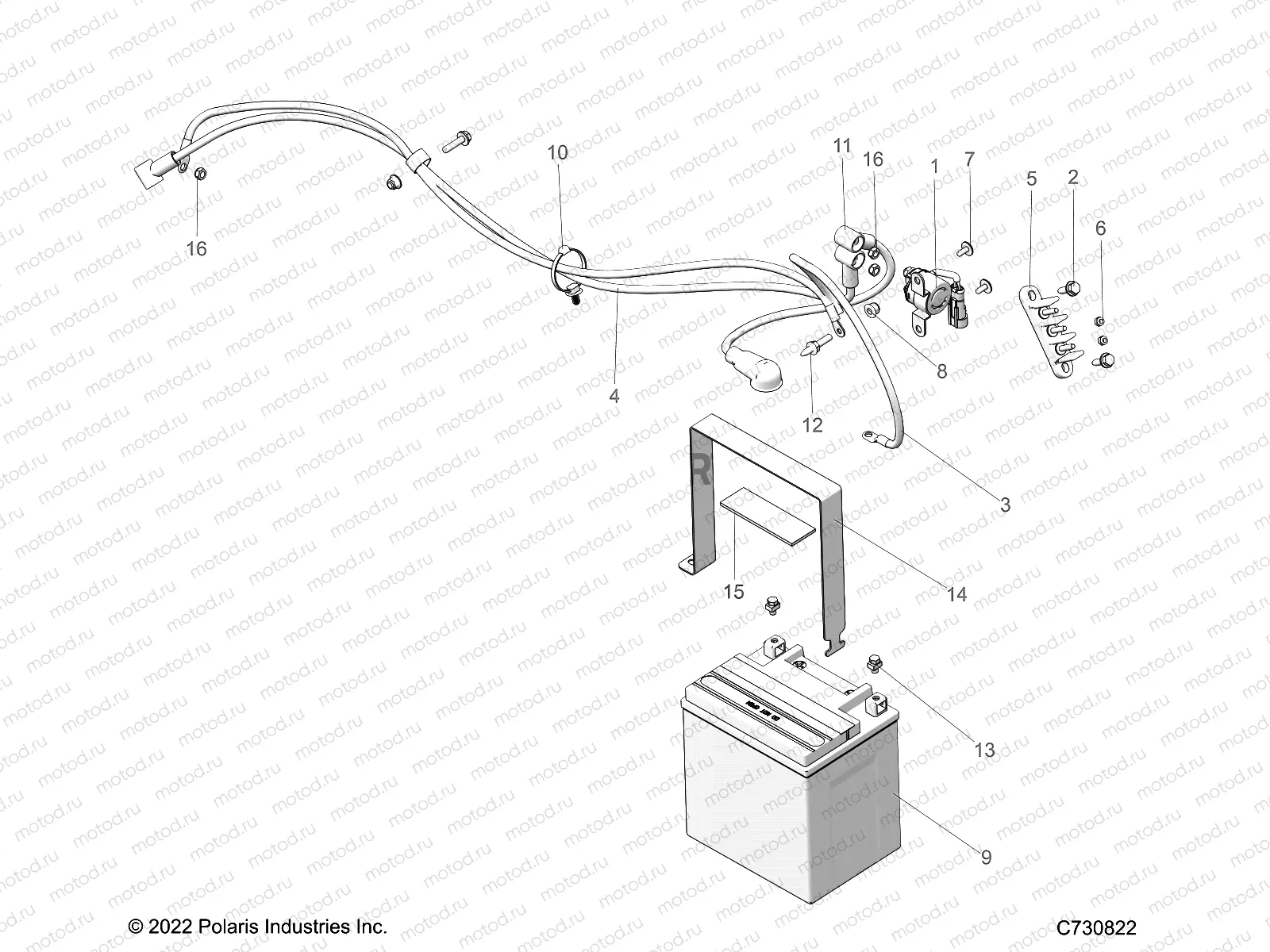 ELECTRICAL | ELECTRICAL, BATTERY - R23MAE57DX (C730822)