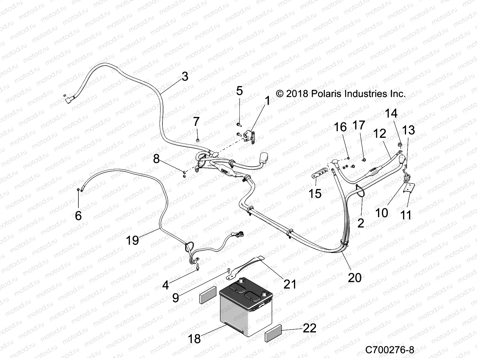 ELECTRICAL | ELECTRICAL, BATTERY - Z23NAE99FR/SCR/FR (C700276-8)