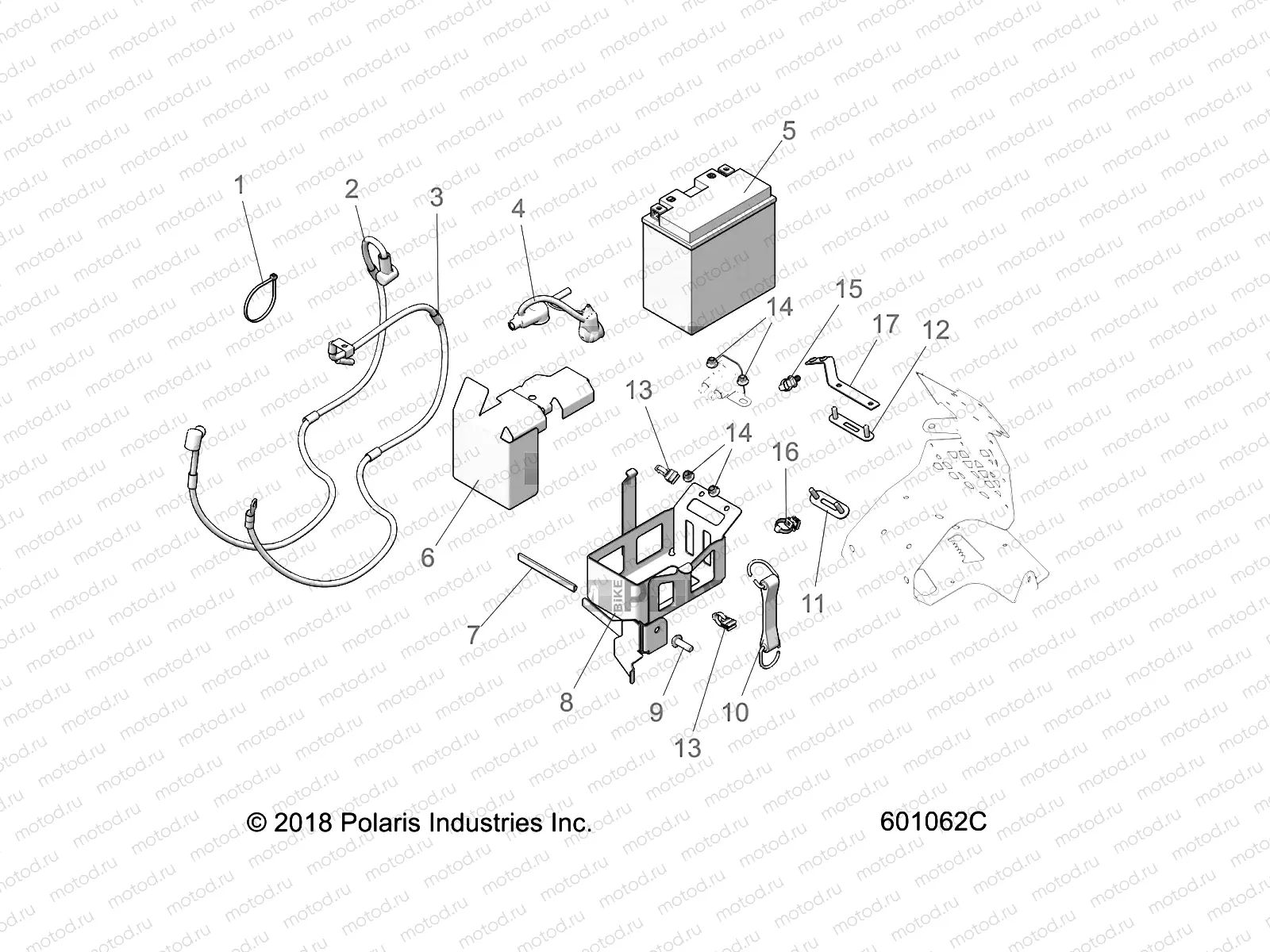 ELECTRICAL | ELECTRICAL, BATTERY/BOX and CABLES - S21DDL8RS E.S. OPTION (601062C)