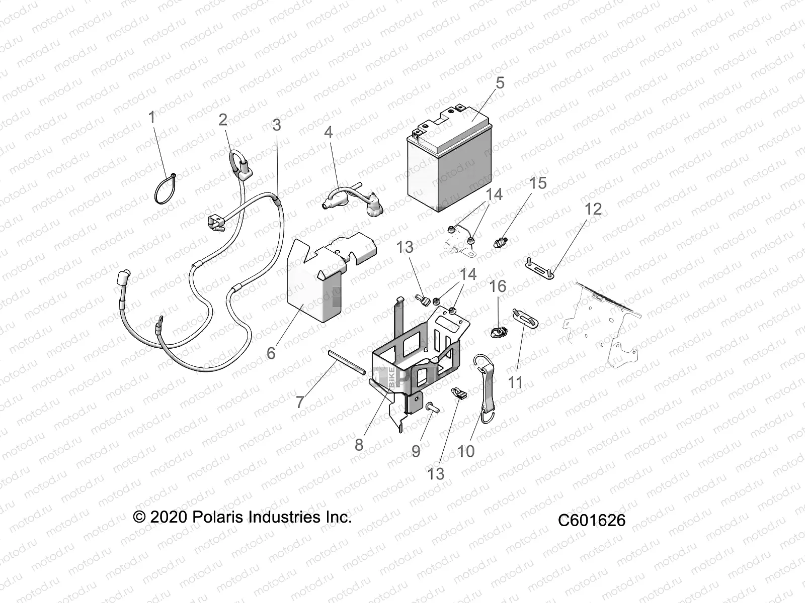 ELECTRICAL | ELECTRICAL, BATTERY/BOX and CABLES - S21TKP8RS/8RE E.S. OPTION (C601626)