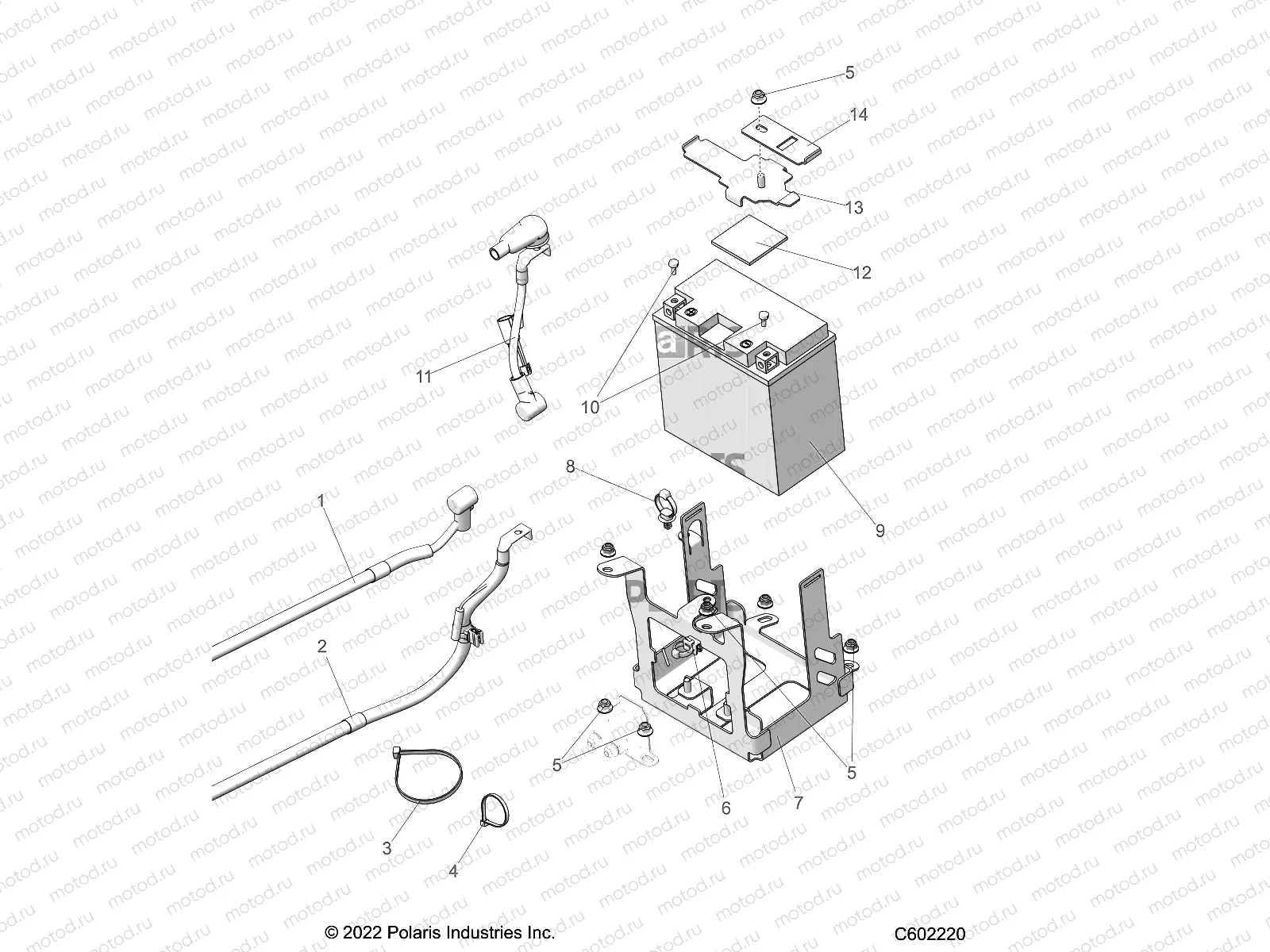 ELECTRICAL | ELECTRICAL, BATTERY/BOX and CABLES - S23TLC8RS/8RE E.S. OPTION (C602220)