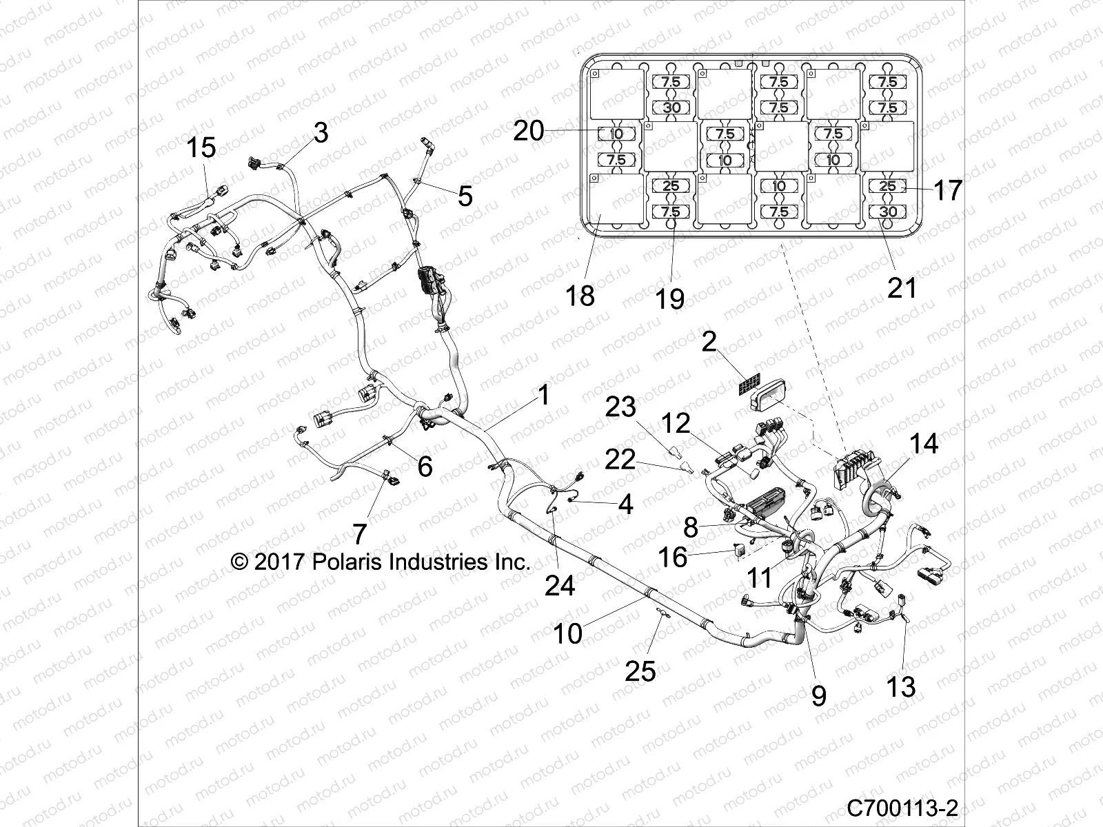 ELECTRICAL | ELECTRICAL, CHASSIS WIRE HARNESS - Z18VFL92BK (C700113-2)