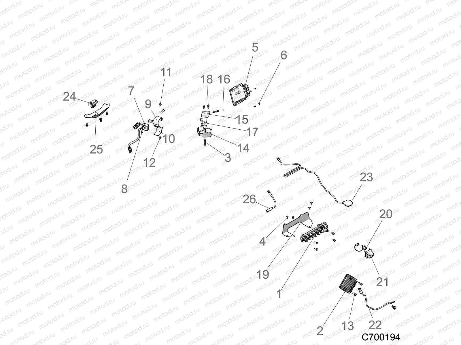 ELECTRICAL | ELECTRICAL, COMPONANTS AND OPTIONS - R19RGE99A2/EAR/EBR/UAF/UBF/UAM/UBM/UA9/UB9/UAL/UBL/KAK/KBK (C700194)