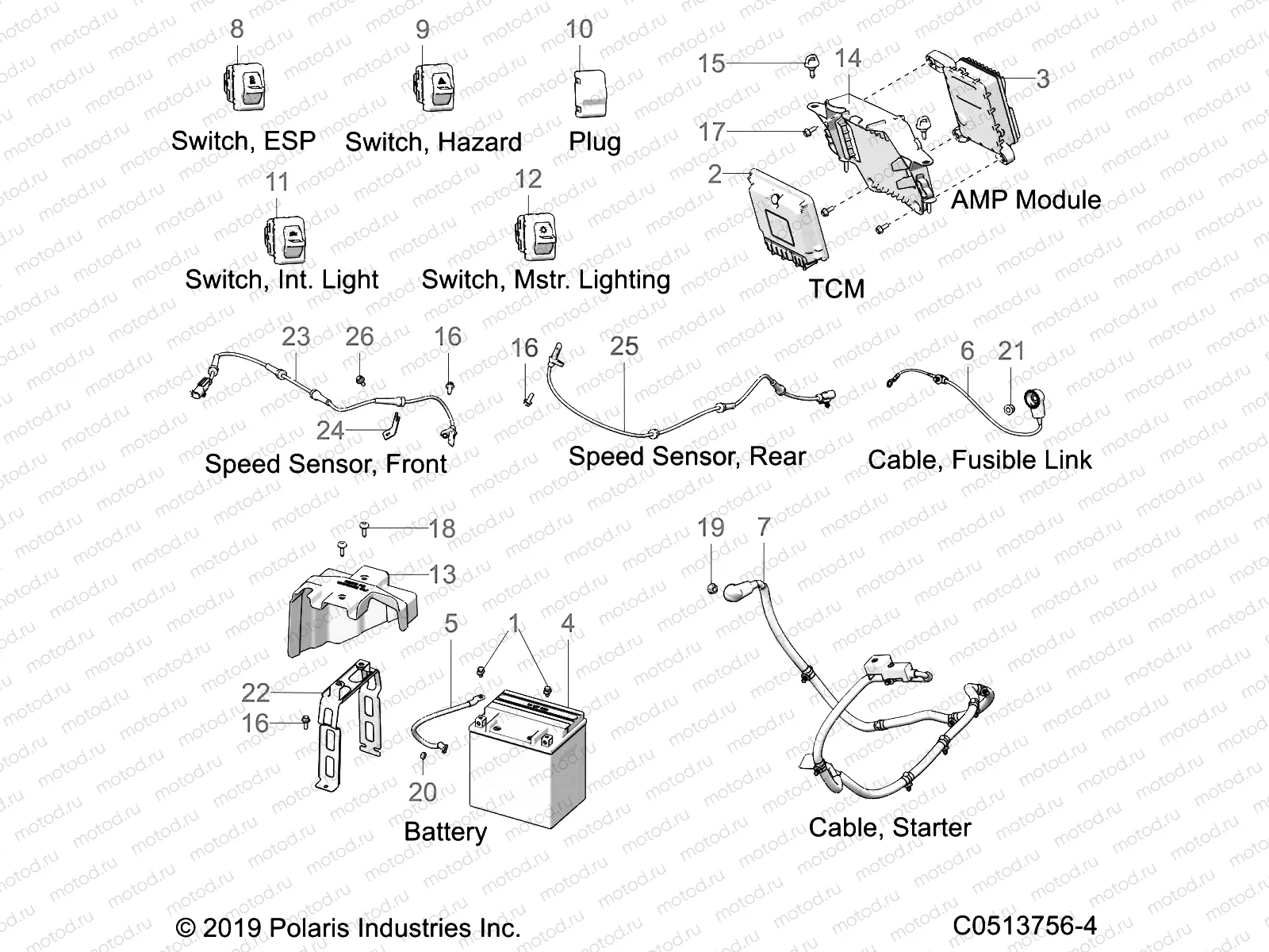 ELECTRICAL | ELECTRICAL, COMPONENTS 2 - T20AAGHD ALL OPTIONS (C0513756-4)