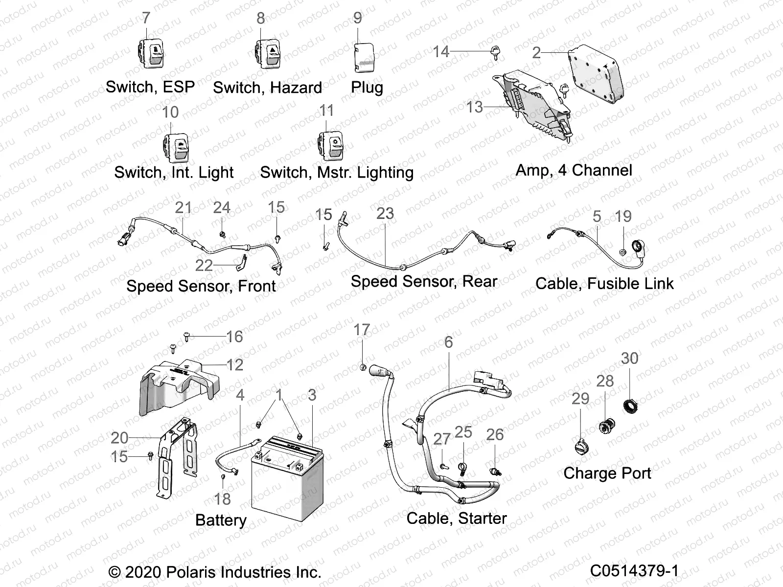 ELECTRICAL | ELECTRICAL, COMPONENTS 2 - T21AARGB/SGD ALL OPTIONS (C0514379-1)