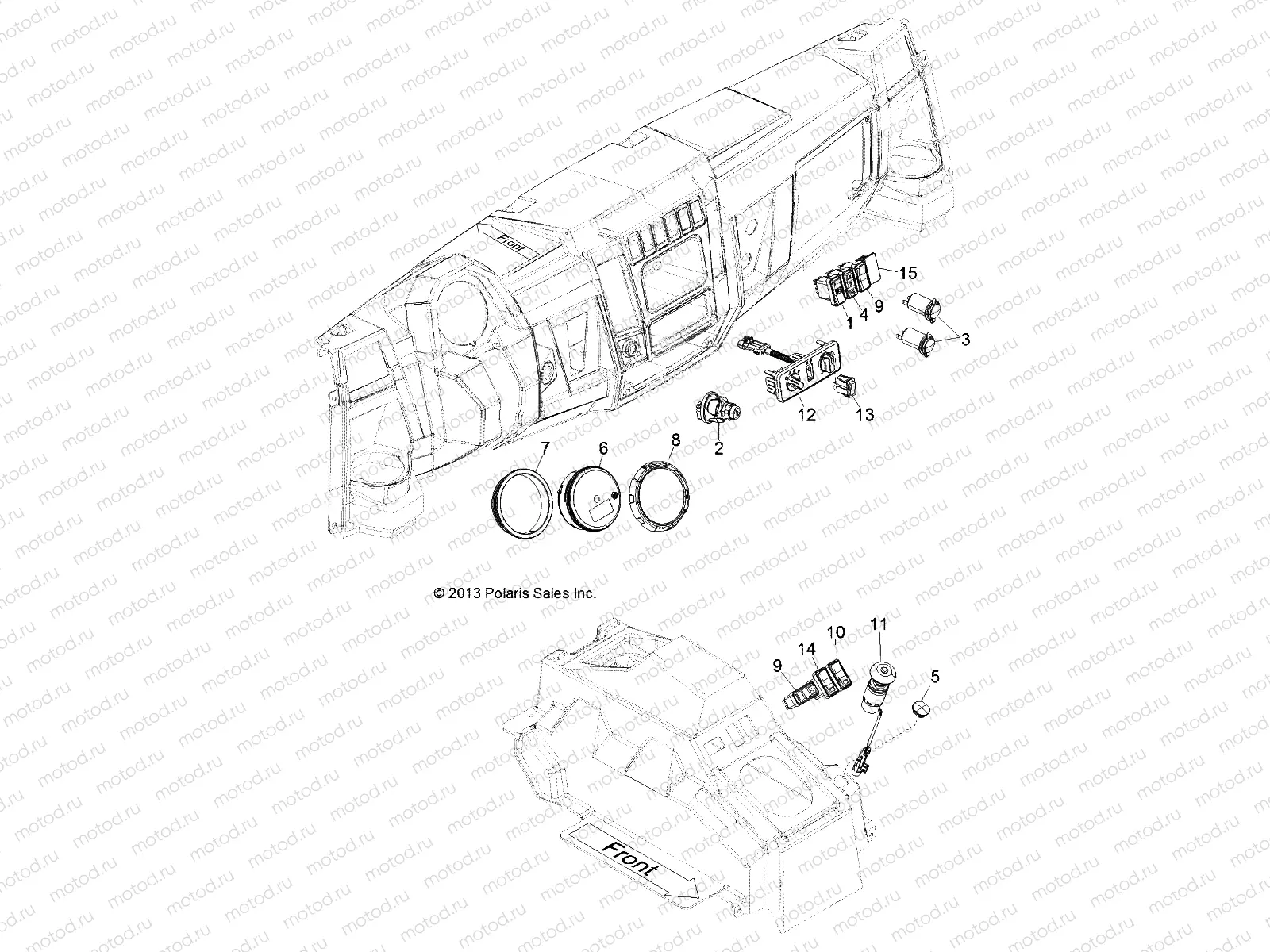 ELECTRICAL | ELECTRICAL, DASH CONTROLS - D131D9JDJ/1L9JDJ/2M9JDJ (49BRUTUSCONTROLS13)