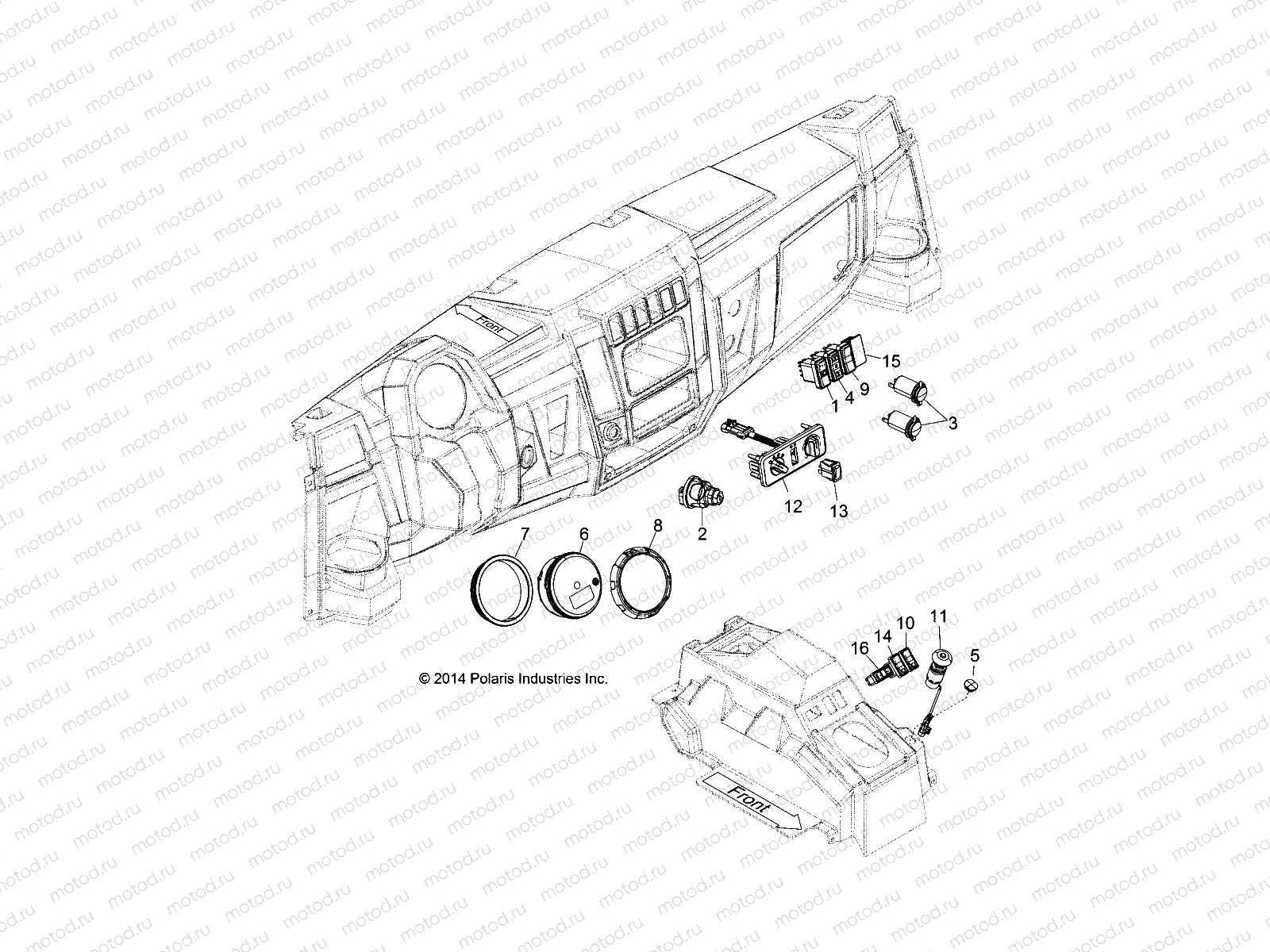 ELECTRICAL | ELECTRICAL, DASH CONTROLS - D151DPD1AJ/2D/1L/1M/2M (49BRUTUSCONTROLS141)