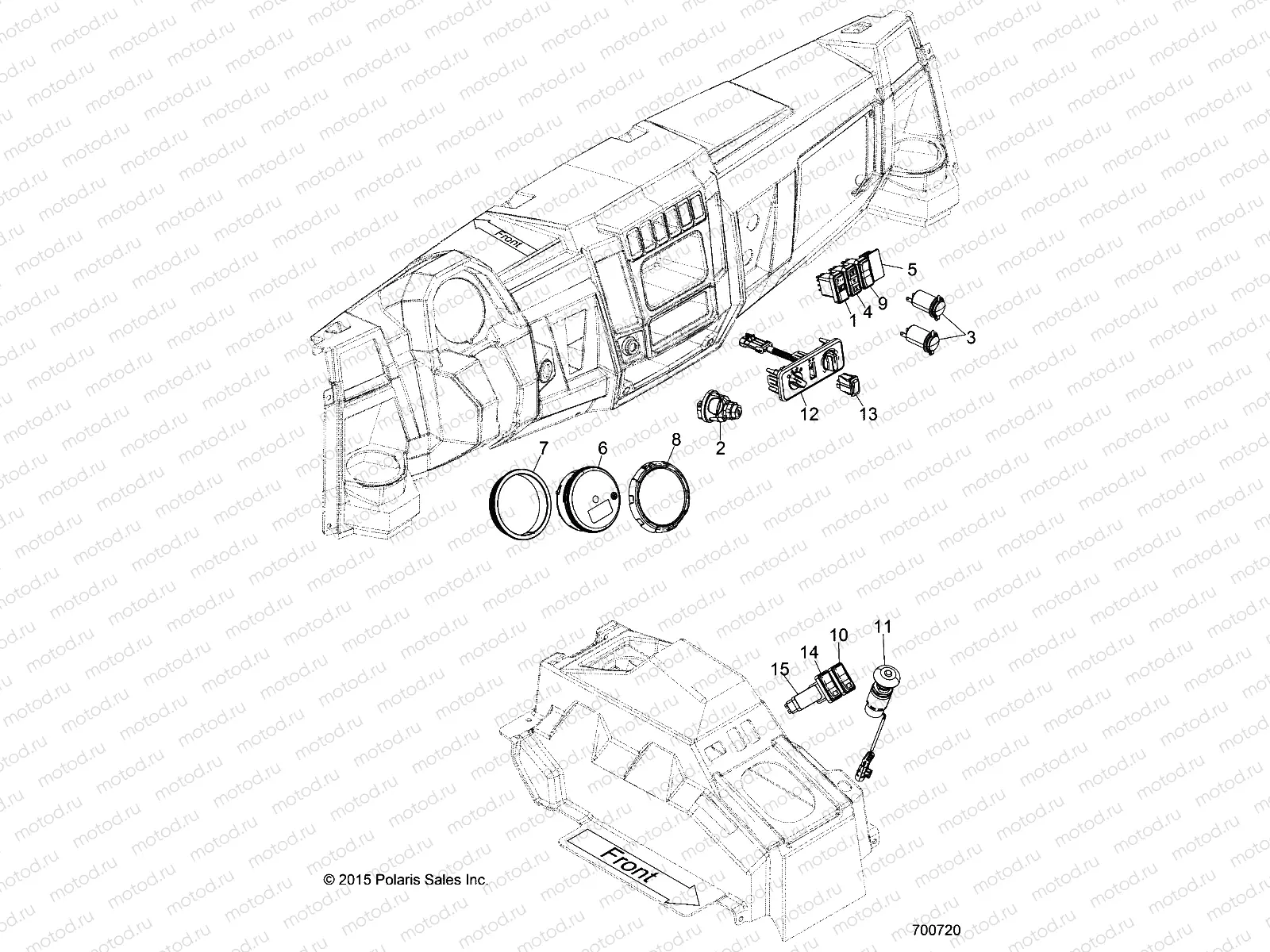 ELECTRICAL | ELECTRICAL, DASH CONTROLS - D16B3PD1AJ/B4 (700720)