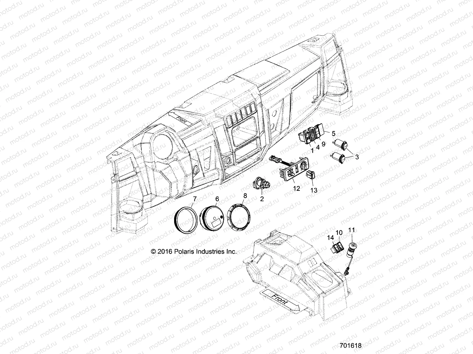 ELECTRICAL | ELECTRICAL, DASH CONTROLS - D18B3/4PD1AJ (701618)