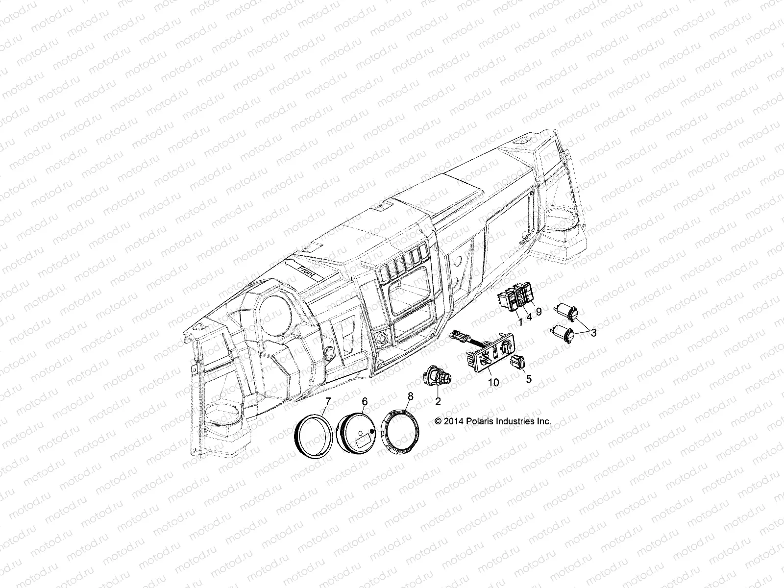 ELECTRICAL | ELECTRICAL, DASH CONTROLS - R151DPD1AA/2D (49BRUTUSCONTROLS14)