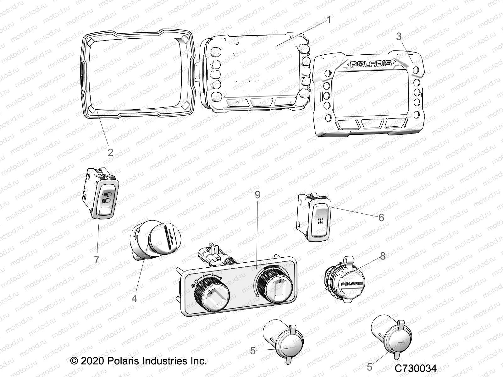 ELECTRICAL | ELECTRICAL, DASH CONTROLS - R21T6U99AP/AG/BP/BG (C730034)