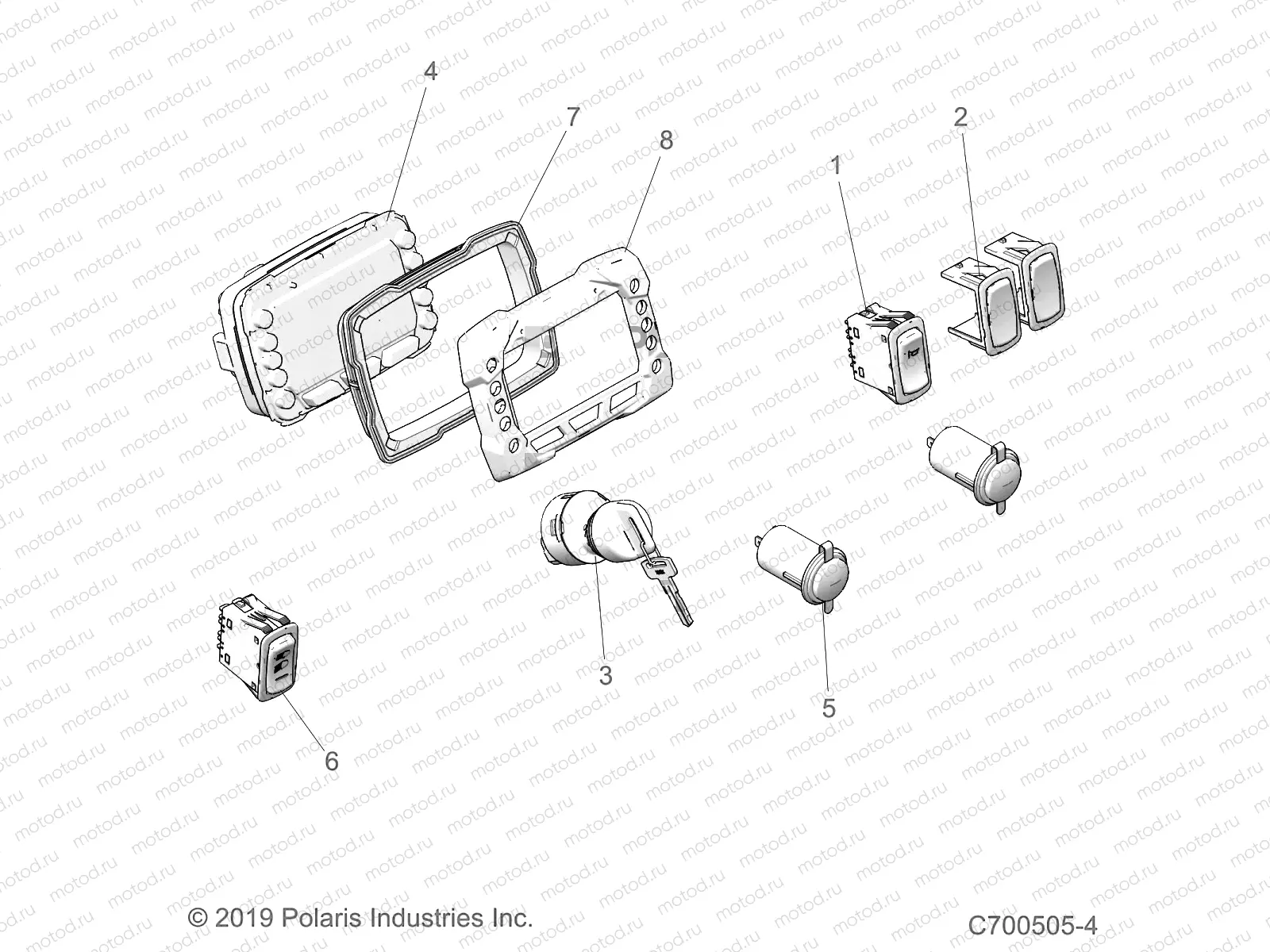ELECTRICAL | ELECTRICAL, DASH INSTRUMENTS and CONTROLS - D20BEP99A4/B4/GP99A4 (C700505-4)