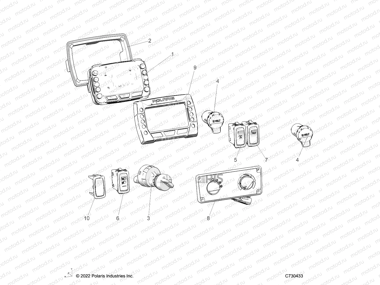 ELECTRICAL | ELECTRICAL, DASH INSTRUMENTS and CONTROLS - D22M2A57B4/G57B4 (C730396)