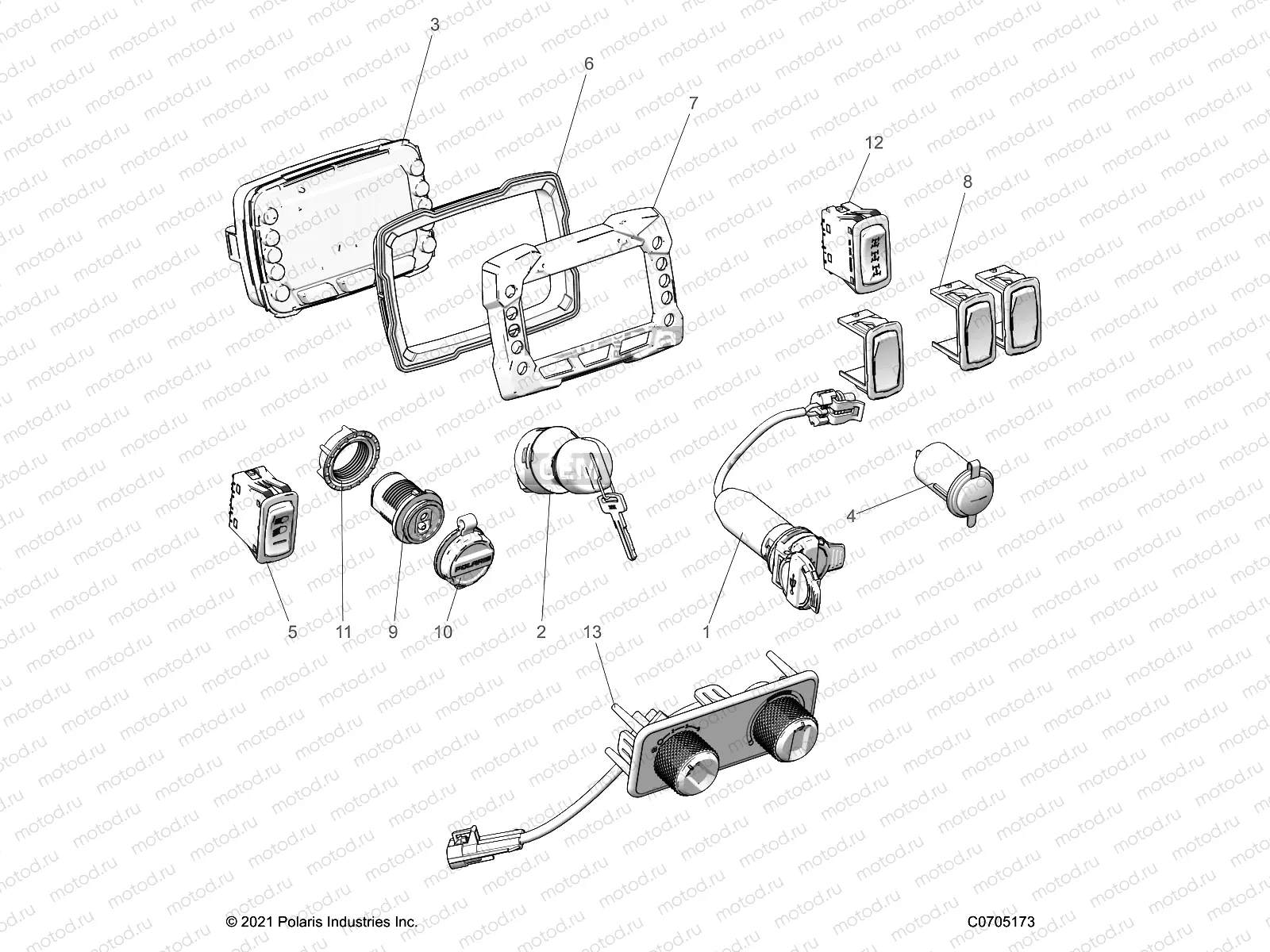 ELECTRICAL | ELECTRICAL, DASH INSTRUMENTS and CONTROLS - D22P2A99A4/A99B4/E99A4/F99A4/G99A4 (C0705173)
