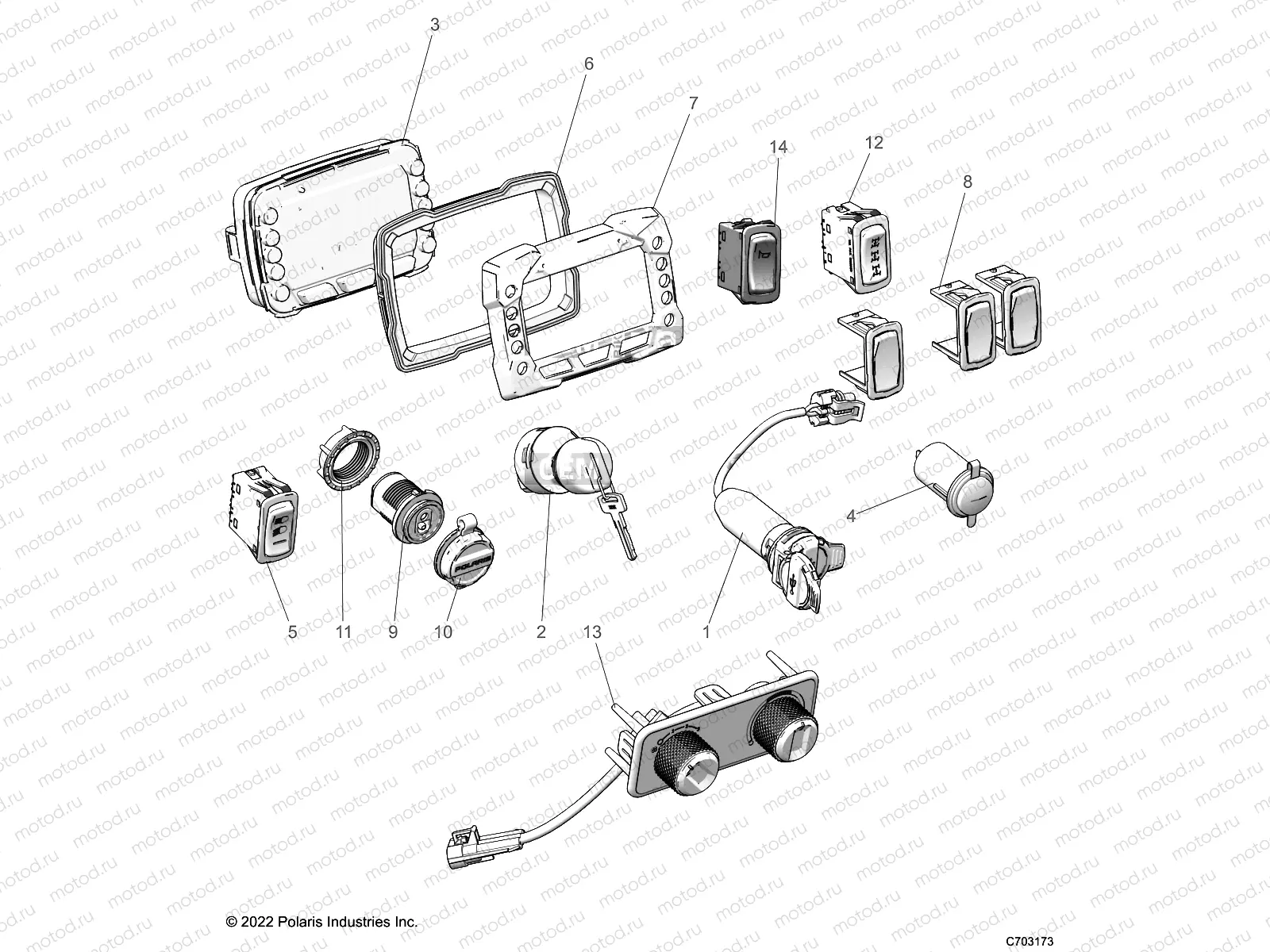 ELECTRICAL | ELECTRICAL, DASH INSTRUMENTS and CONTROLS - D22P4ED4B4/FD4B4 (C703173)
