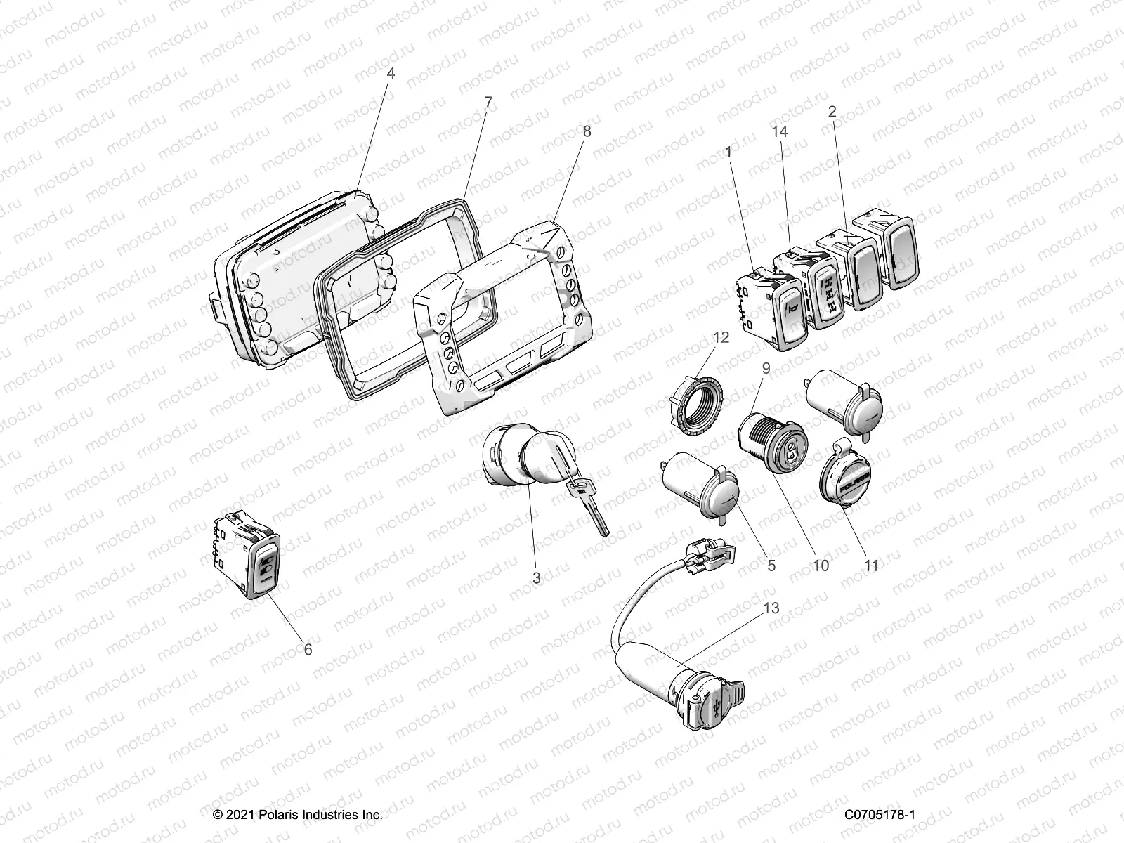 ELECTRICAL | ELECTRICAL, DASH INSTRUMENTS and CONTROLS - D22P4EP99A4/B4/F99A4 (C0705178-1)