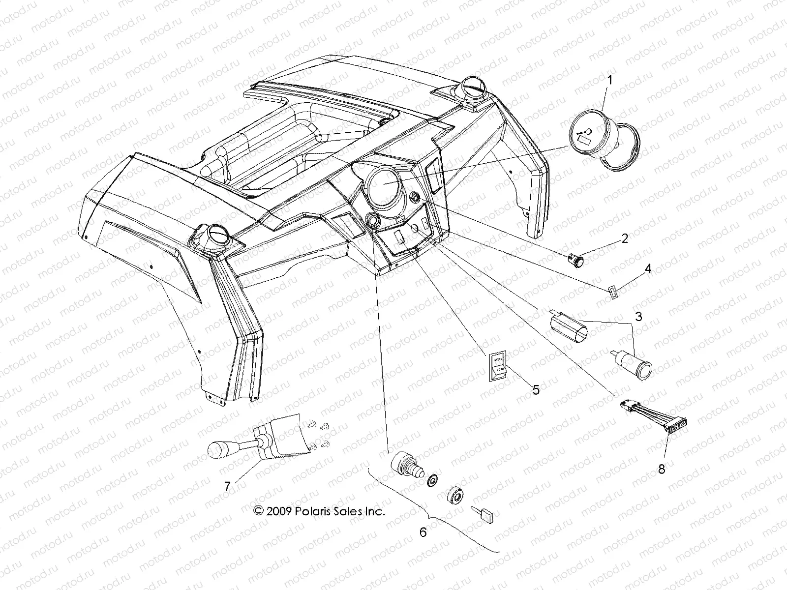 ELECTRICAL | ELECTRICAL, DASH INSTRUMENTS and CONTROLS - R10VH76FX (49ATVDASH10RZRI)