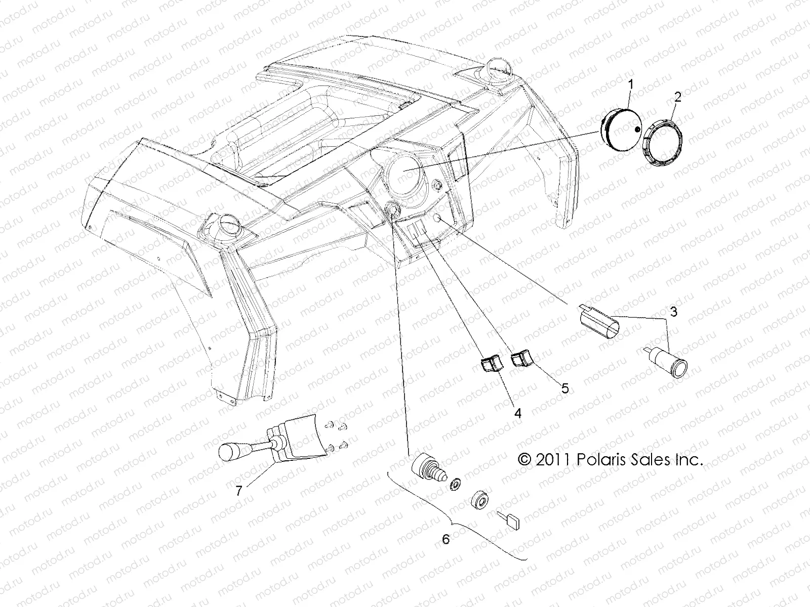 ELECTRICAL | ELECTRICAL, DASH INSTRUMENTS and CONTROLS - R11XY76FX (49ATVDASH11RZRS4I)