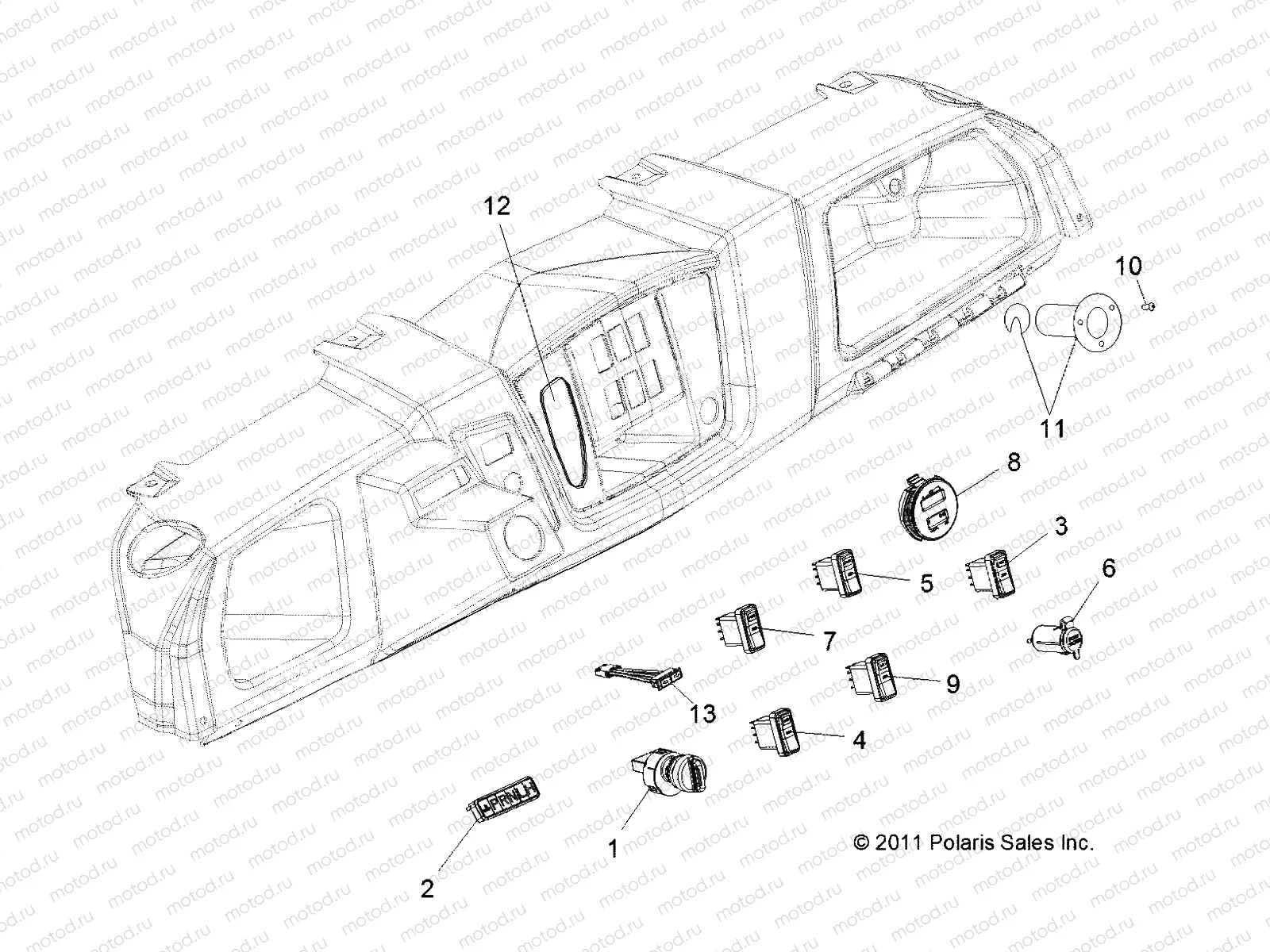 ELECTRICAL | ELECTRICAL, DASH INSTRUMENTS and CONTROLS - R12RC08LG (49RGRDASH12LSV)