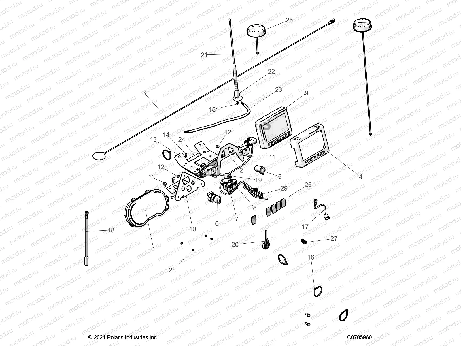 ELECTRICAL | ELECTRICAL, DASH INSTRUMENTS AND CONTROLS, RIDE COMMAND - Z22N4K99AK/AR/BK/BR (C700330-2)