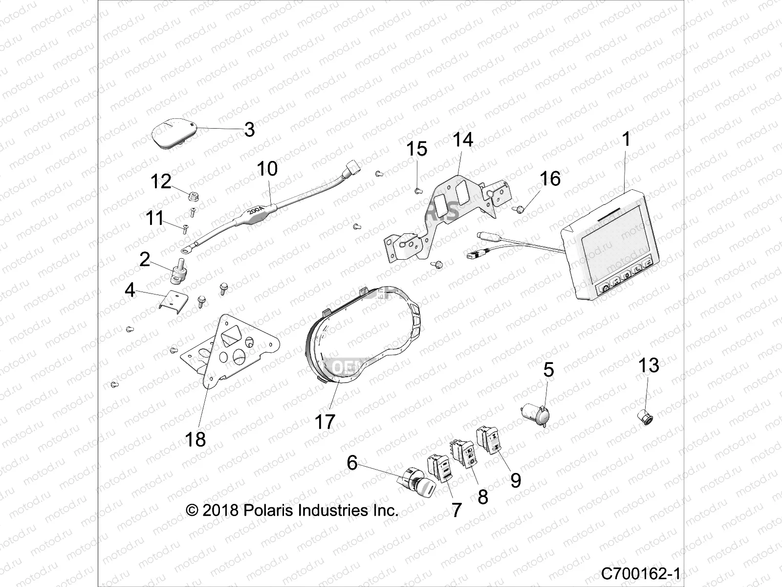 ELECTRICAL | ELECTRICAL, DASH INSTRUMENTS AND CONTROLS - Z18VEL92BK/BR/LK (C700162-1)
