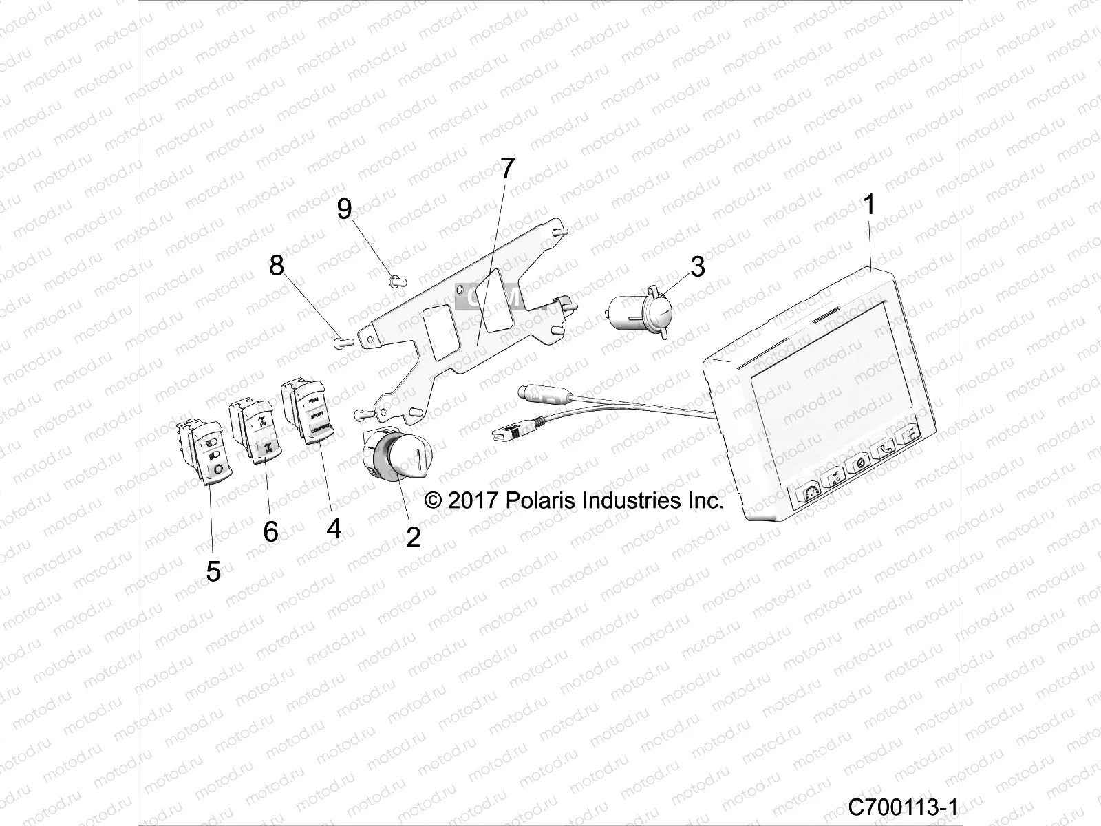 ELECTRICAL | ELECTRICAL, DASH INSTRUMENTS AND CONTROLS - Z18VFL92BK (C700113-1)