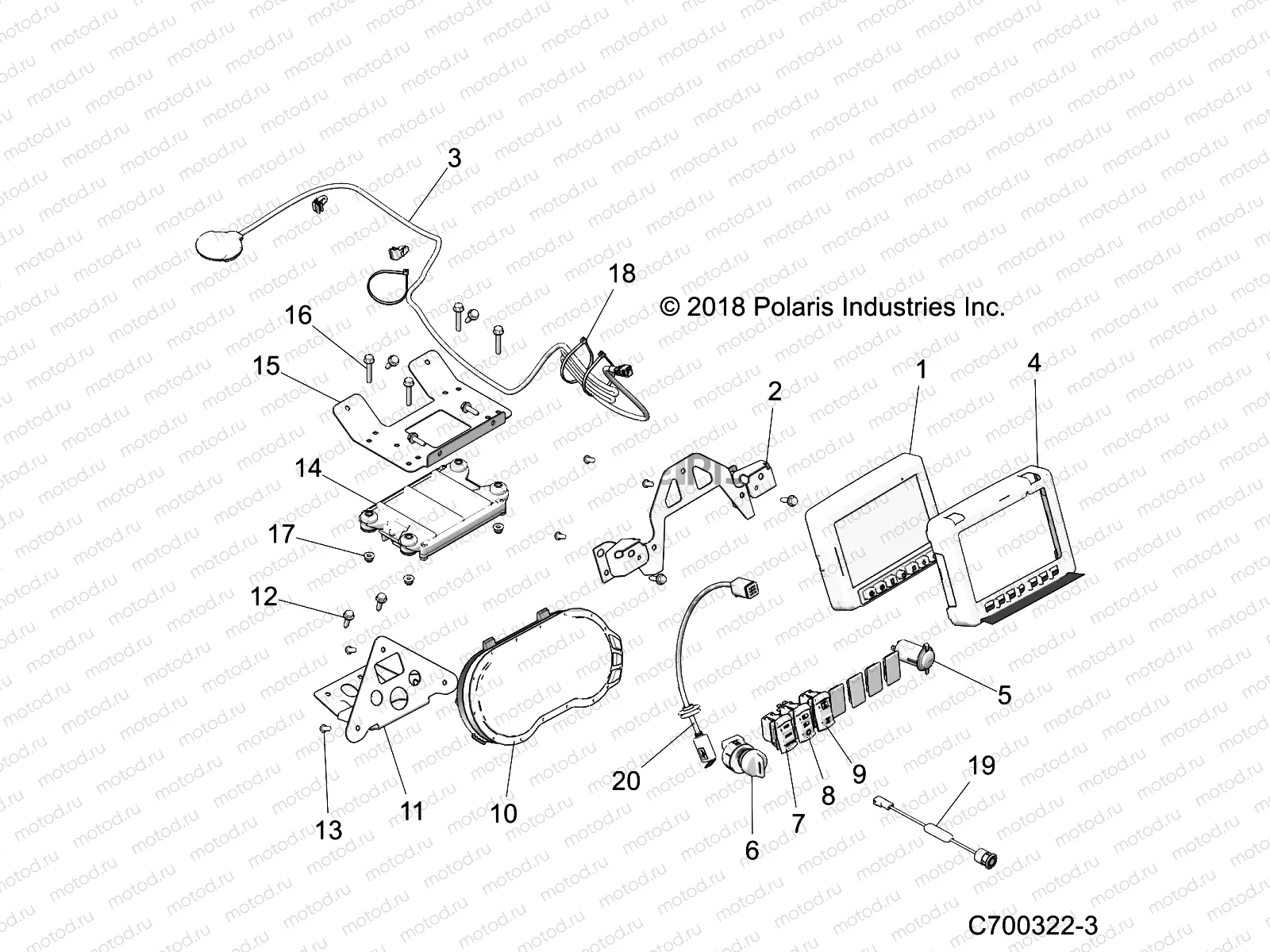 ELECTRICAL | ELECTRICAL, DASH INSTRUMENTS AND CONTROLS - Z19VDL92AG/BG (C700322-3)
