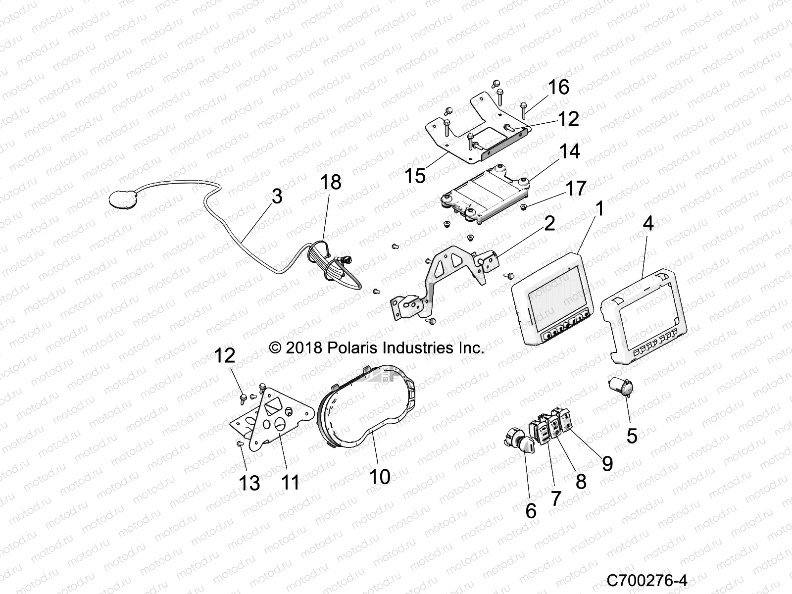 ELECTRICAL | ELECTRICAL, DASH INSTRUMENTS AND CONTROLS - Z19VDL99AC/BC (C700276-4)