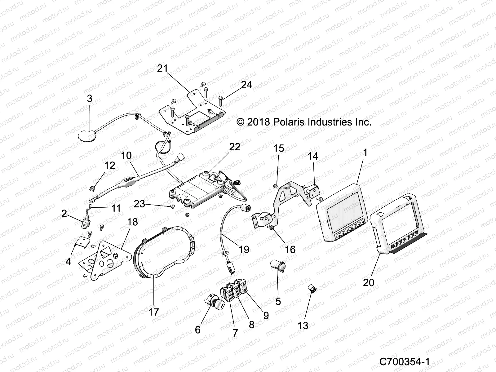 ELECTRICAL | ELECTRICAL, DASH INSTRUMENTS AND CONTROLS - Z19VPL92AK/BK/AR/BR/AM/BM (C700354-1)