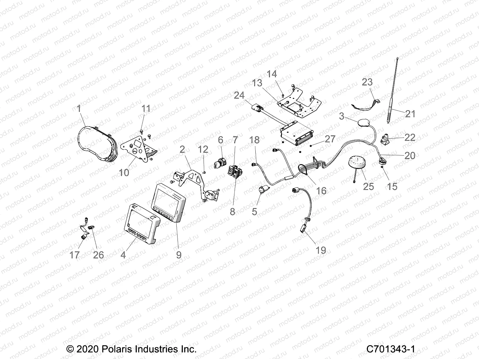 ELECTRICAL | ELECTRICAL, DASH INSTRUMENTS AND CONTROLS - Z21NAK99AG/AP/BG/BP (C701343-1)