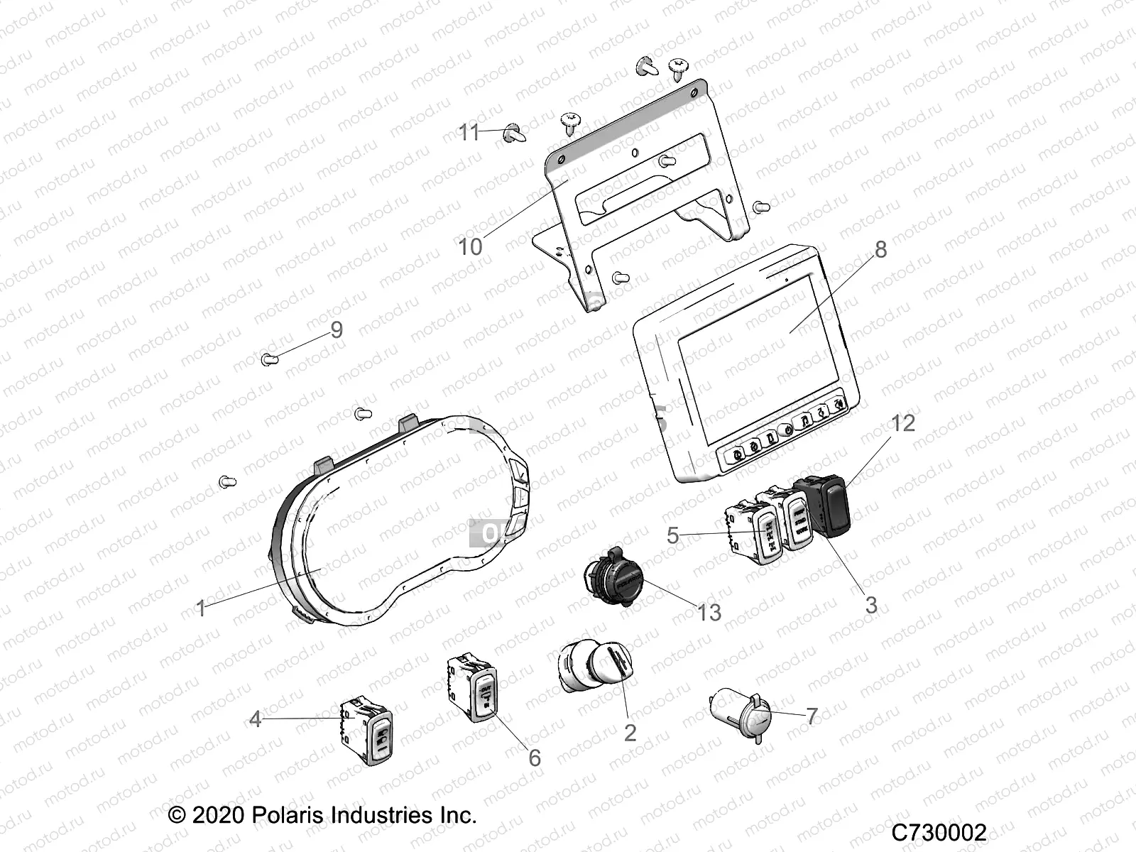 ELECTRICAL | ELECTRICAL, DASH INSTRUMENTS - R21RRK99A9/AP/AW/B9/BP/BW (C701168)