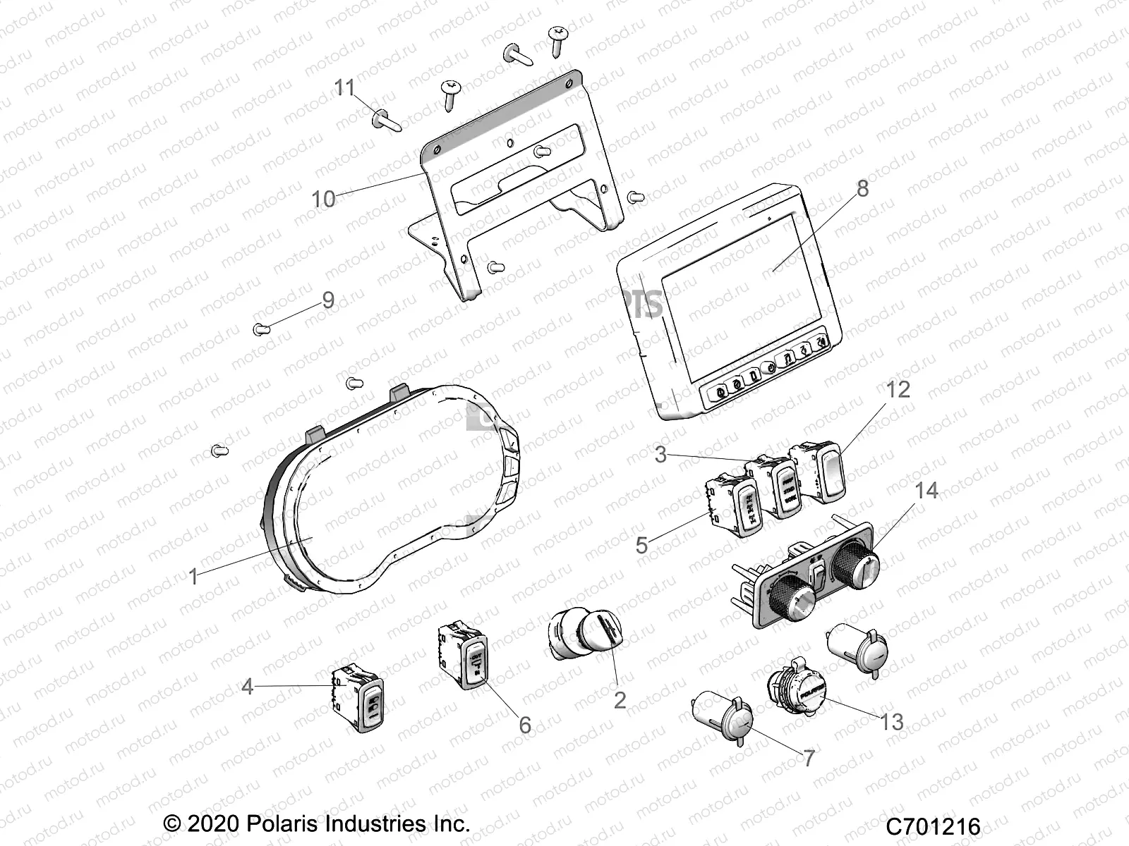 ELECTRICAL | ELECTRICAL, DASH INSTRUMENTS - R21RSY99A9/AC/AP/AW/B9/BC/BP/BW (C701216)