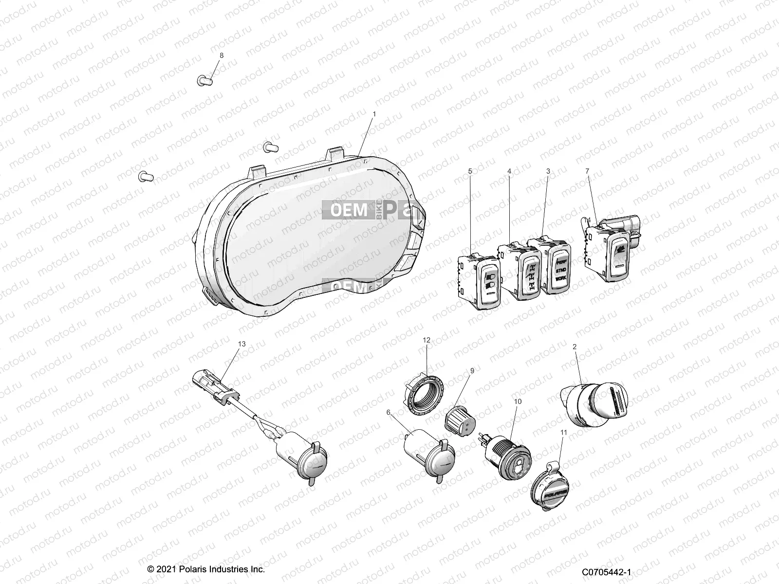 ELECTRICAL | ELECTRICAL, DASH INSTRUMENTS - R22RRE99DP (C0705442-1)