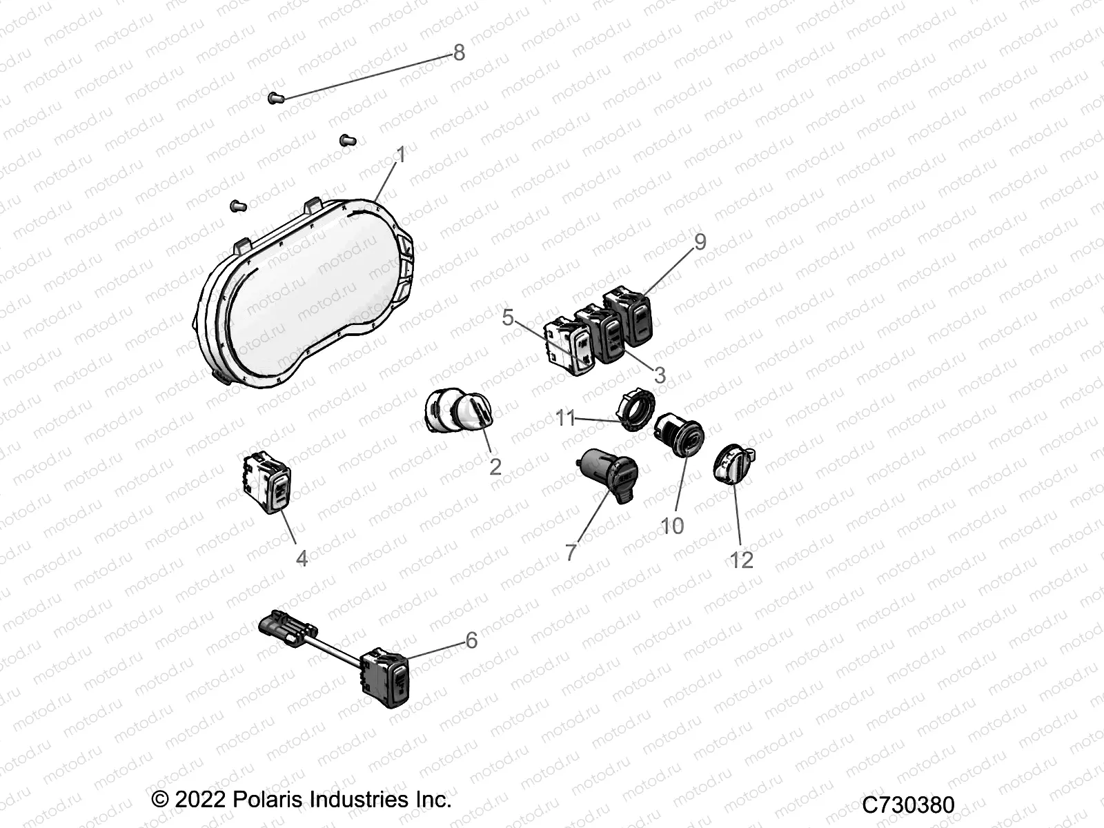 ELECTRICAL | ELECTRICAL, DASH INSTRUMENTS - R22RRJ99A9/B9 (C730380)