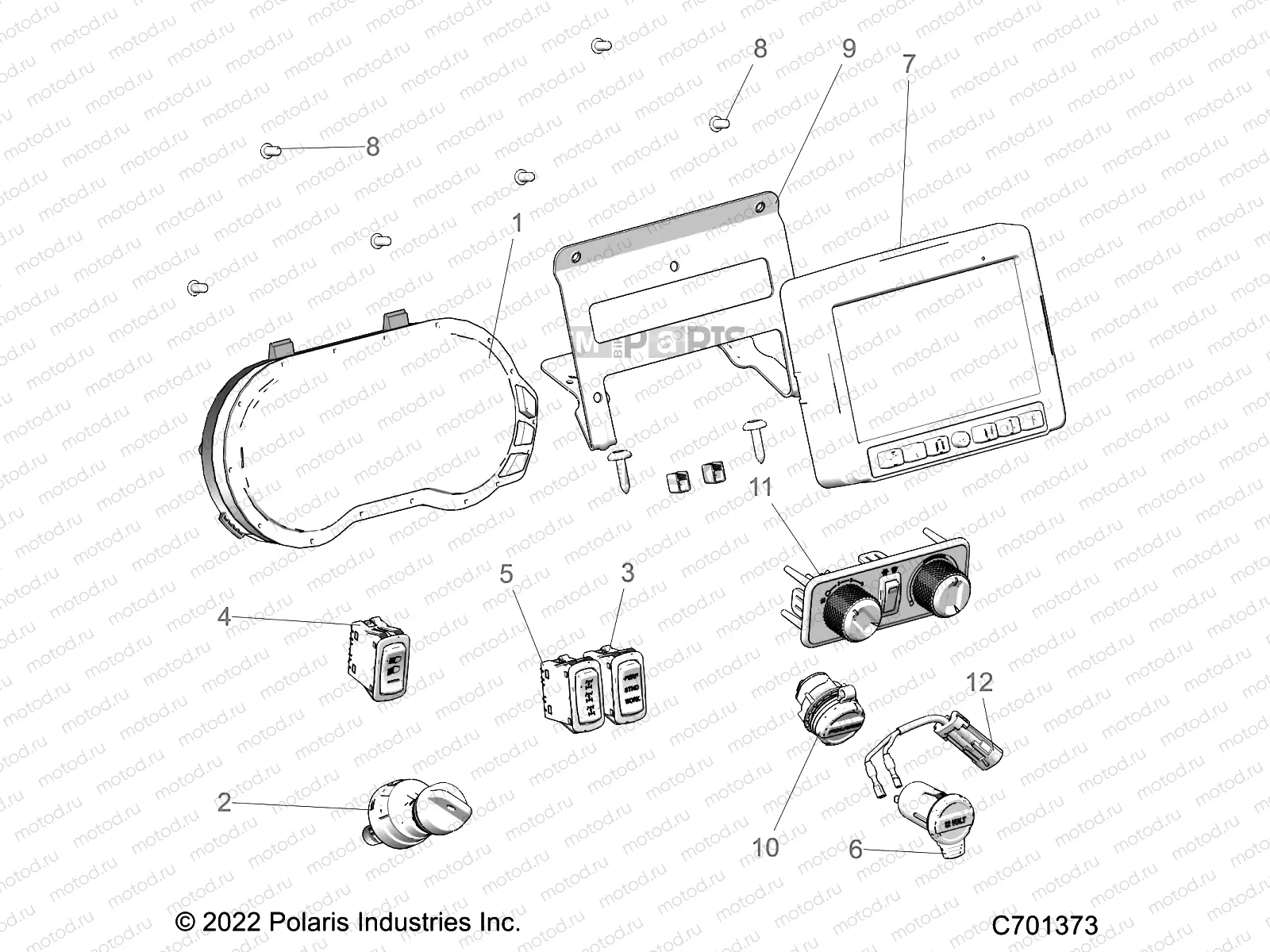 ELECTRICAL | ELECTRICAL, DASH INSTRUMENTS - R22RRY99A9/AC/AM/AS/B9/BC/BM/BS/1A9/AC/AM/AS/B9/BC/BM/BS (C701373)