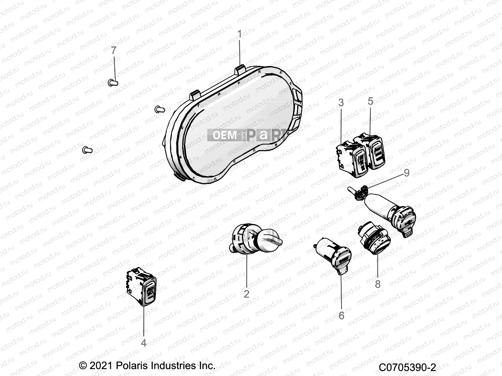 ELECTRICAL | ELECTRICAL, DASH INSTRUMENTS - R22RSF99AK (C0705390-2)