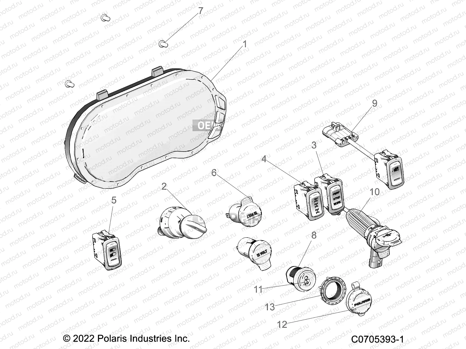 ELECTRICAL | ELECTRICAL, DASH INSTRUMENTS - R22RSH99AG/BG (C0705393-1)