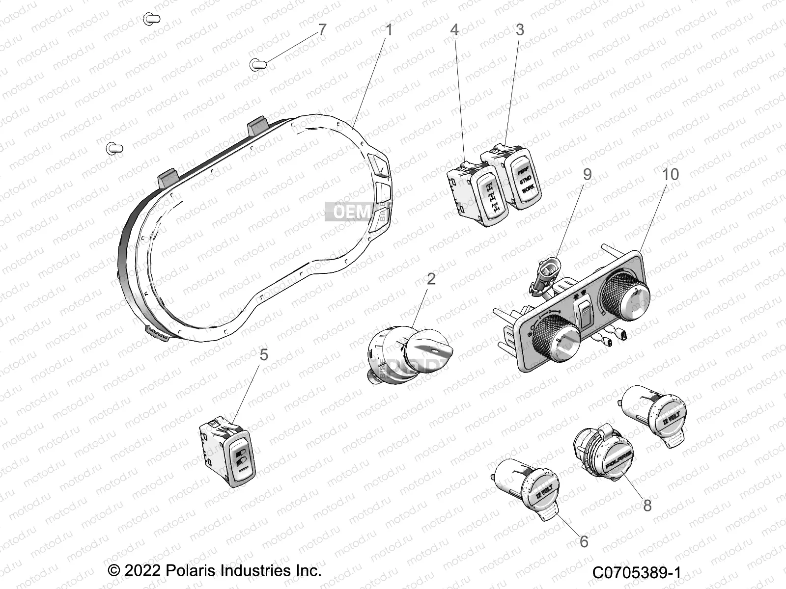 ELECTRICAL | ELECTRICAL, DASH INSTRUMENTS - R22RSU99A9/AC/AM/AS/B9/BC/BM/BS (C0705389-1)
