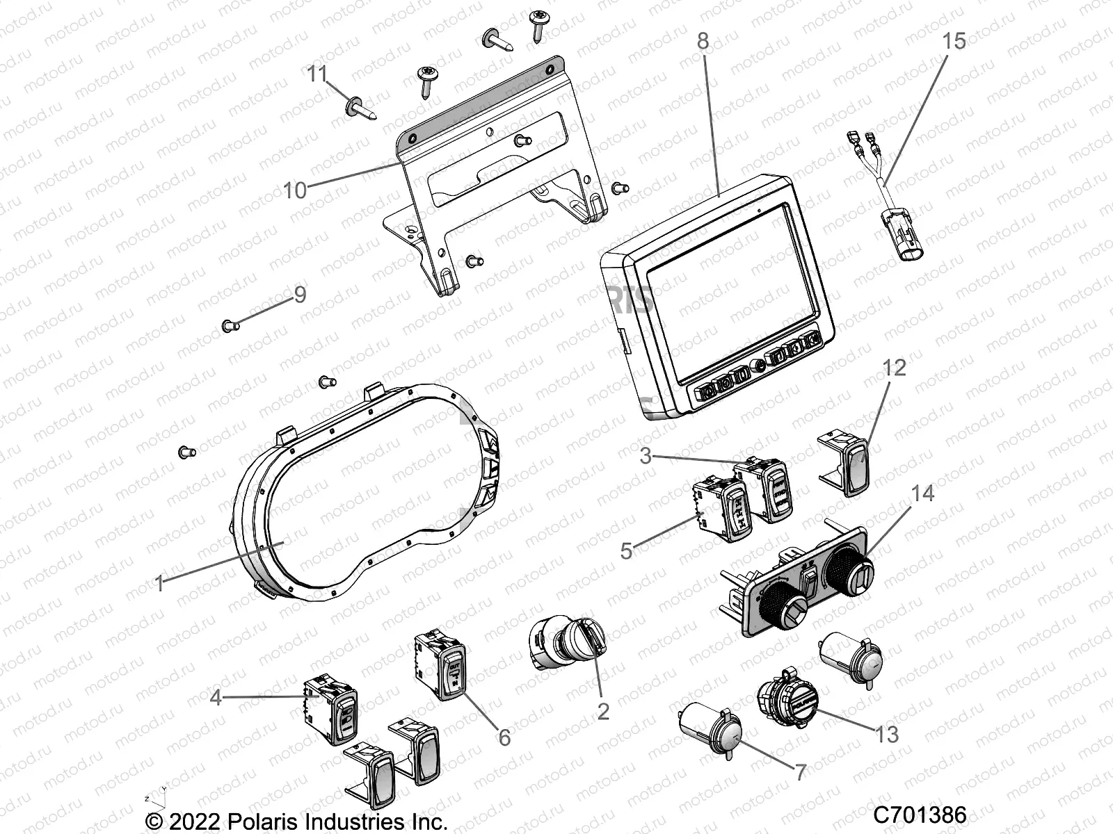 ELECTRICAL | ELECTRICAL, DASH INSTRUMENTS - R22RSV99AG/BG/2AG/2BG (C701386)