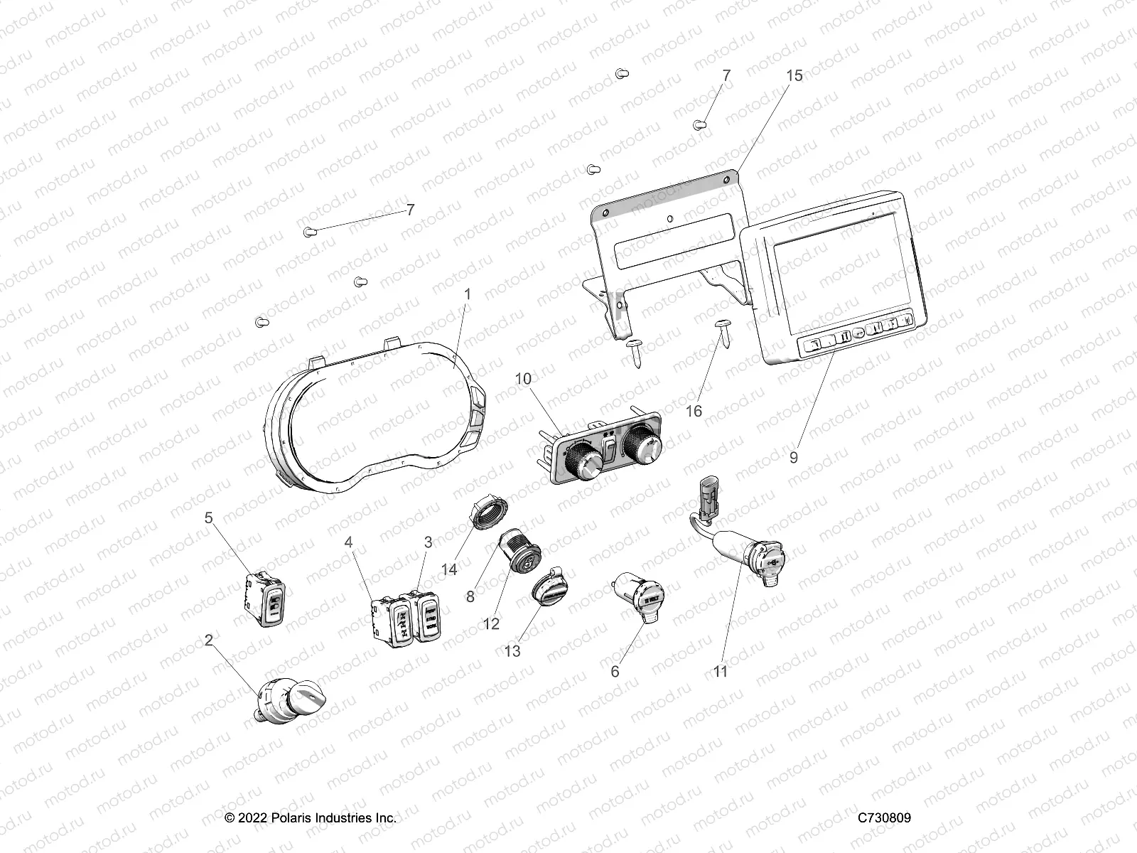 ELECTRICAL | ELECTRICAL, DASH INSTRUMENTS - R23RRY99A9/AJ/AK/AX/B9/BJ/BK/BX (C730809)