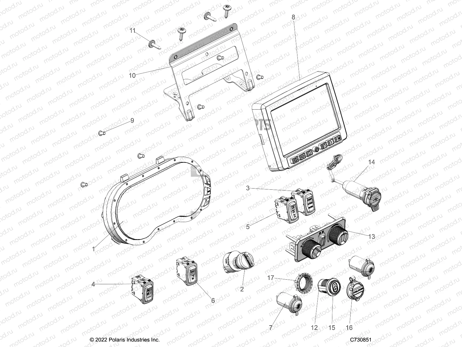 ELECTRICAL | ELECTRICAL, DASH INSTRUMENTS - R23RSY99A9/AJ/AK/AX/B9/BJ/BK/BX (C730851)