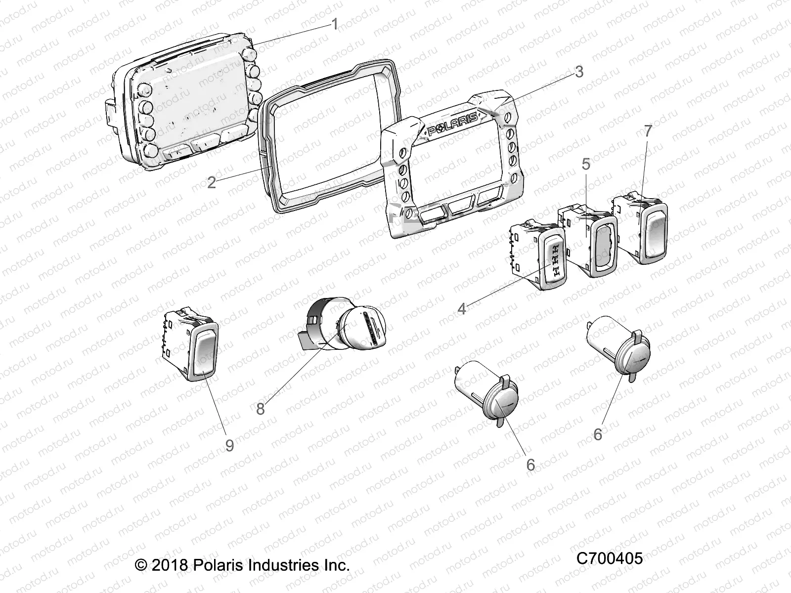 ELECTRICAL | ELECTRICAL, DASH INSTUMENTS - R19RRED4F1/N1/J1/SD4C1 (C700405)
