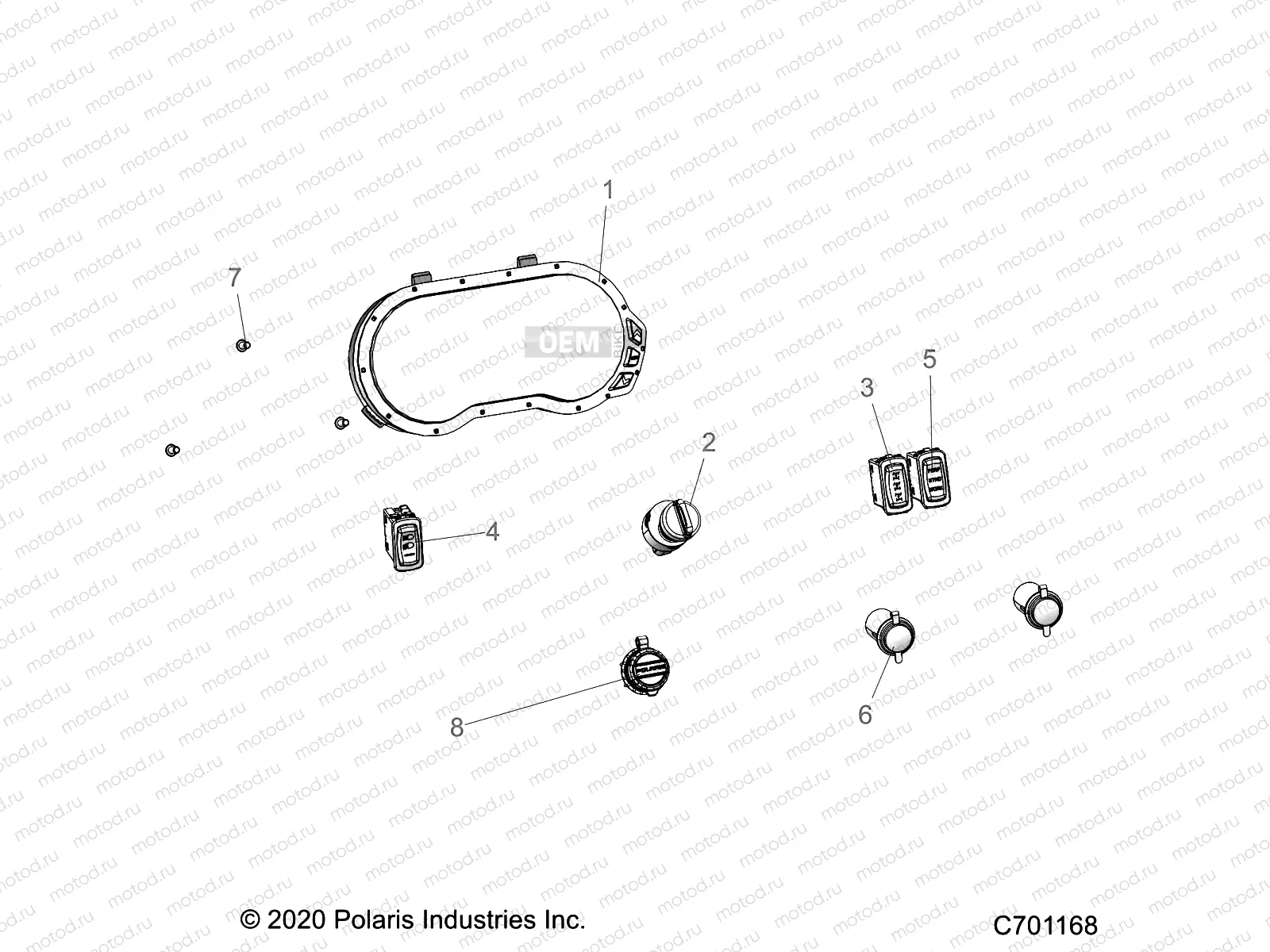 ELECTRICAL | ELECTRICAL, DASH INSTUMENTS - R21RRE99A9/AC/AP/AW/B9/BC/BP/BW (C701168)