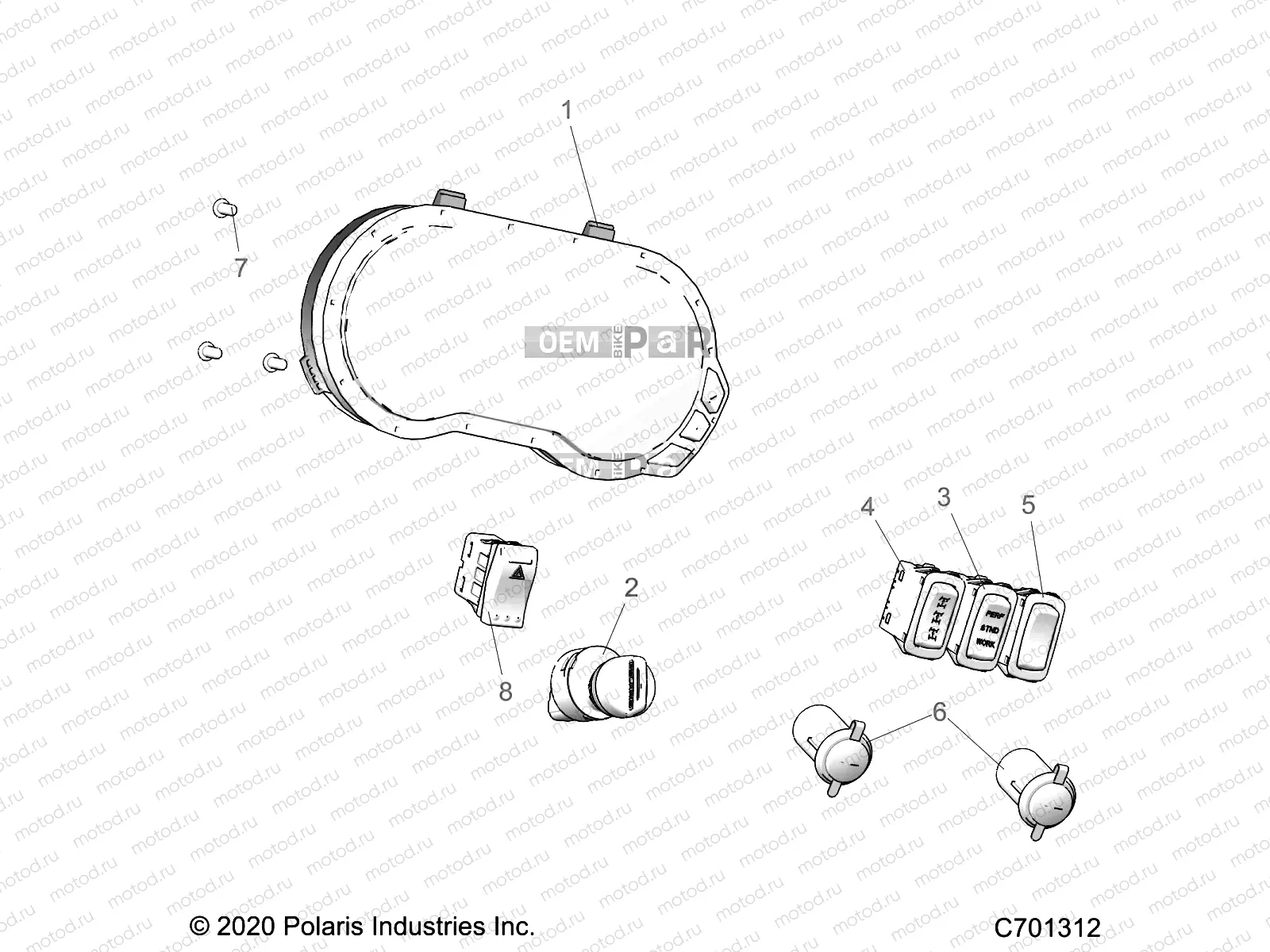 ELECTRICAL | ELECTRICAL, DASH INSTUMENTS - R21RRE99FP/F9  (C701312)